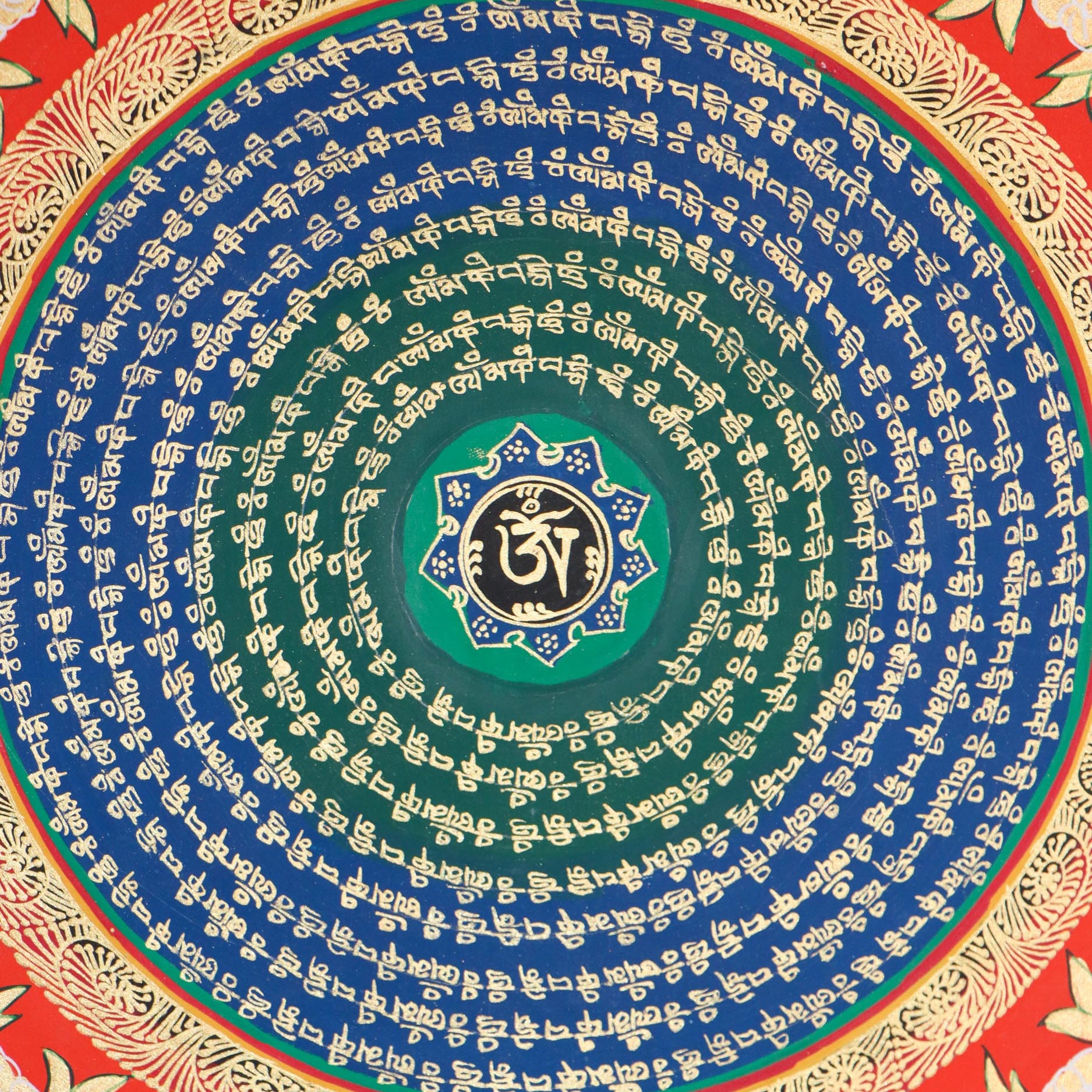 Mantra mandala Thangka achieve inner peace and harmony.