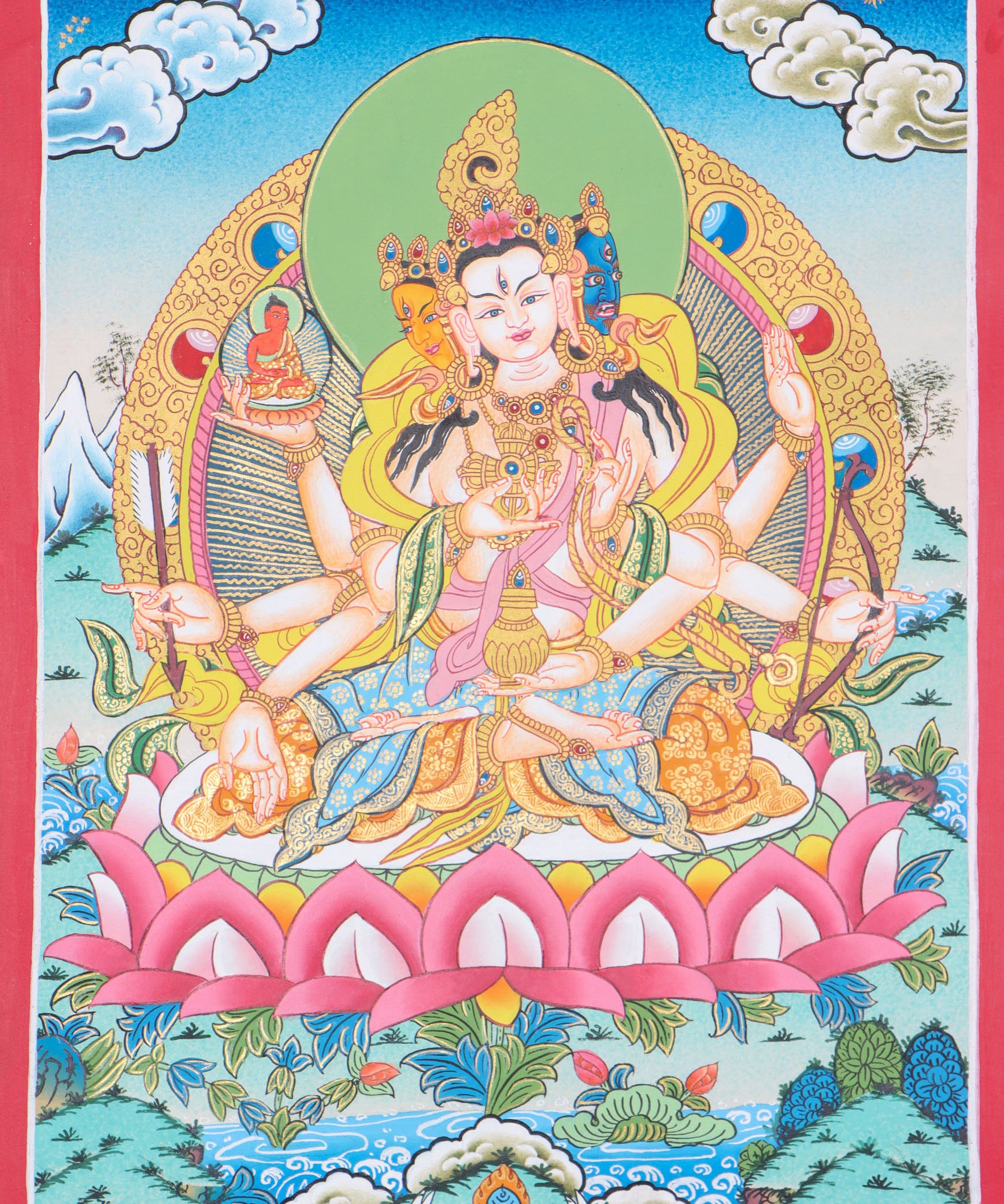 Namgyalma Thangka cultivates  compassion, wisdom, and spiritual transformation.