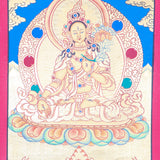  White Tara Thangka Painting is an ideal tool for meditative reflection.