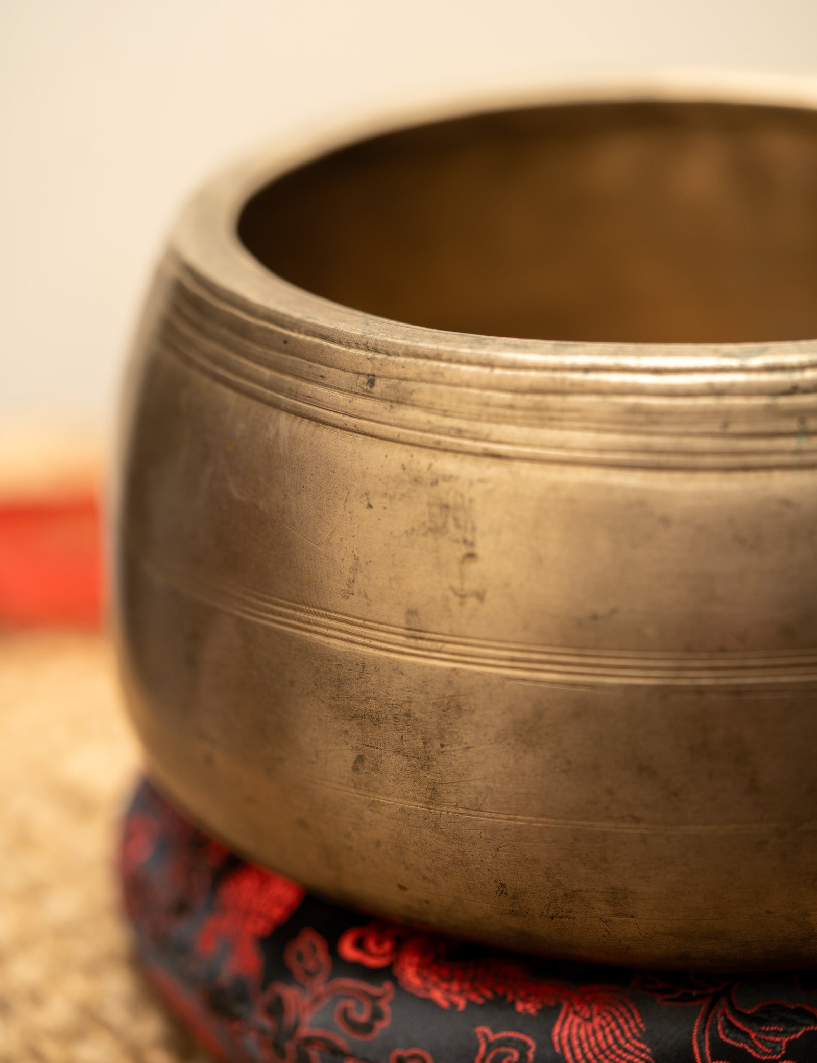 Mani Singing Bowl - Antique Tibetan Bowl