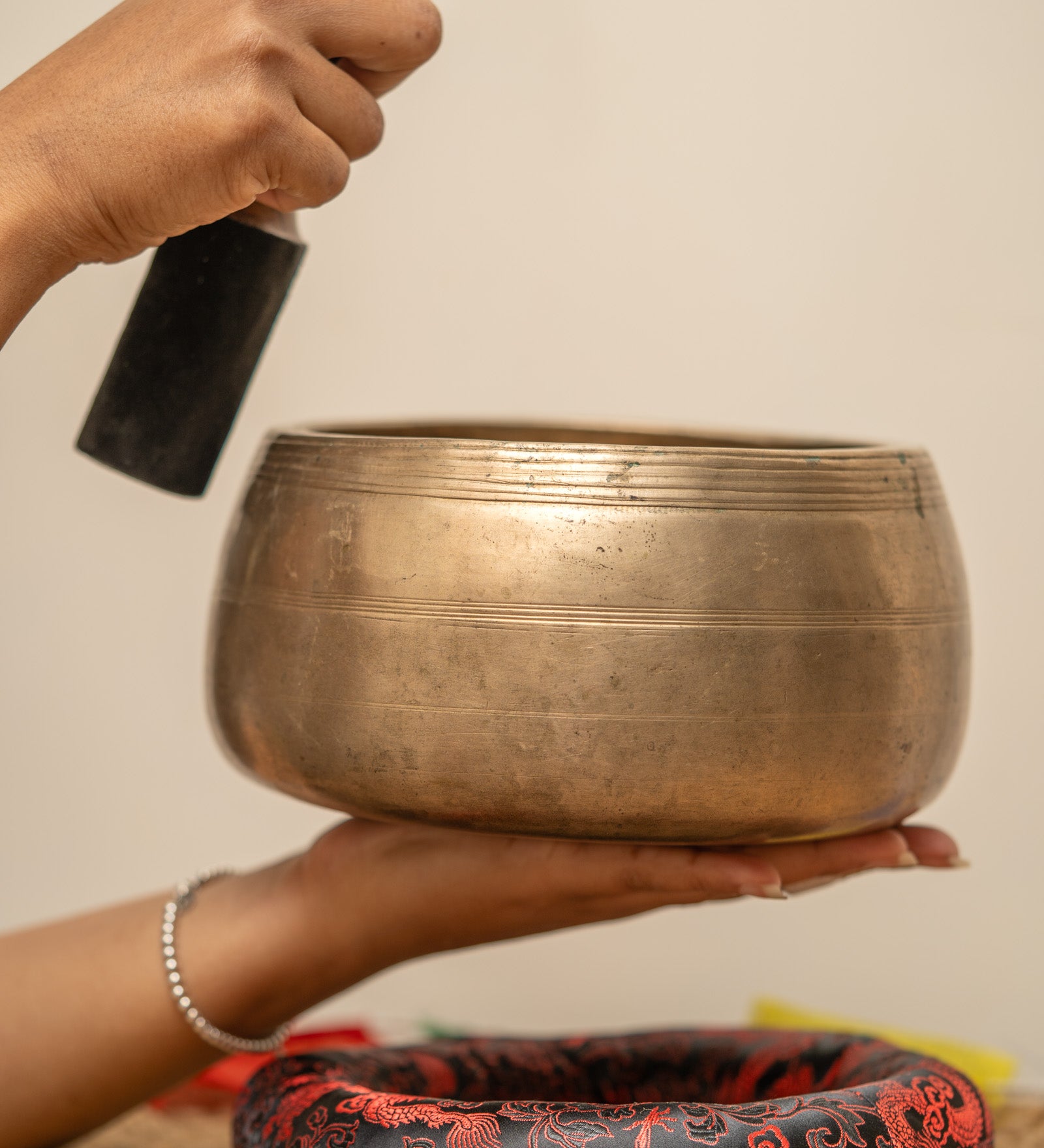 Mani Singing Bowl - Antique Tibetan Bowl