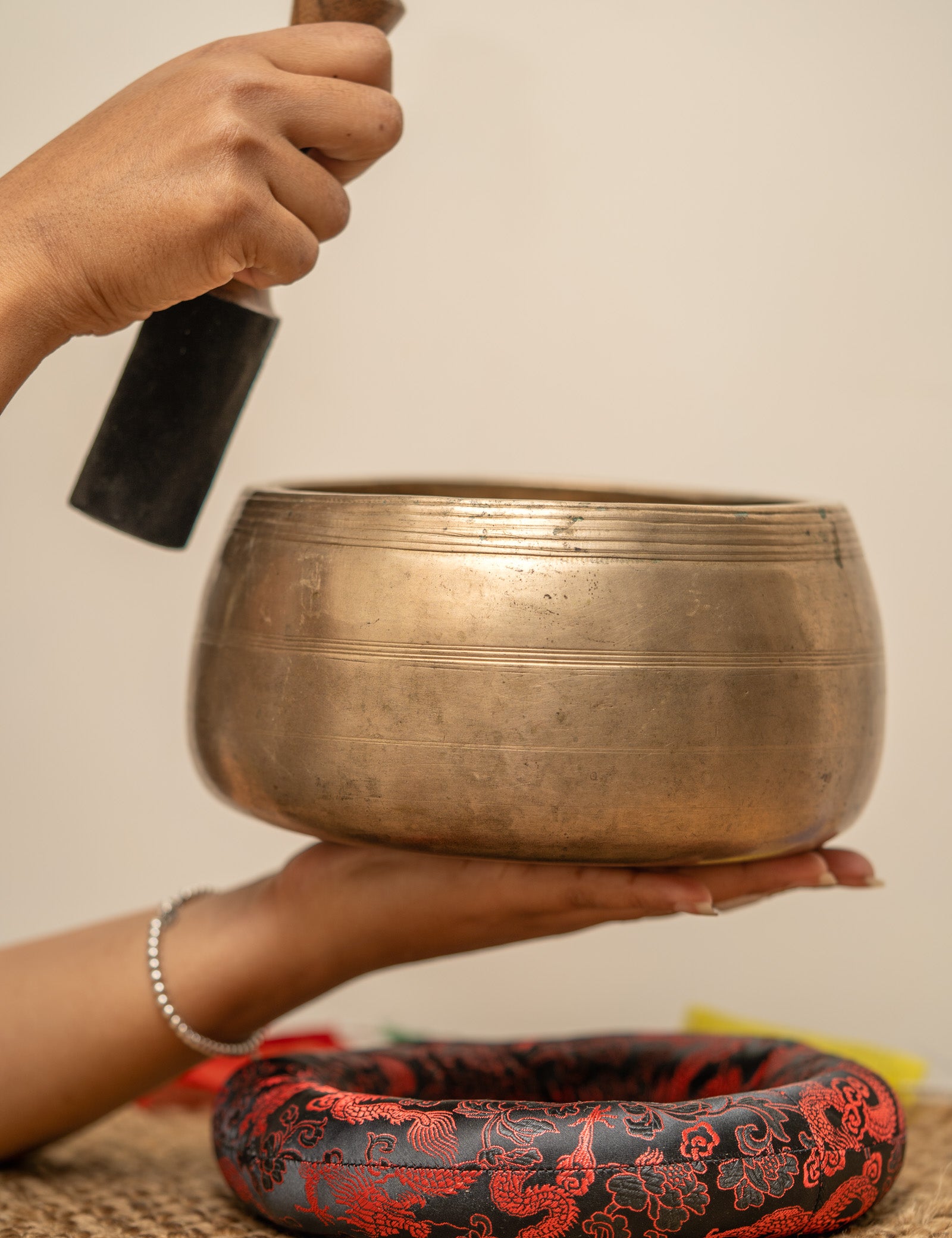 Mani Singing Bowl - Antique Tibetan Bowl