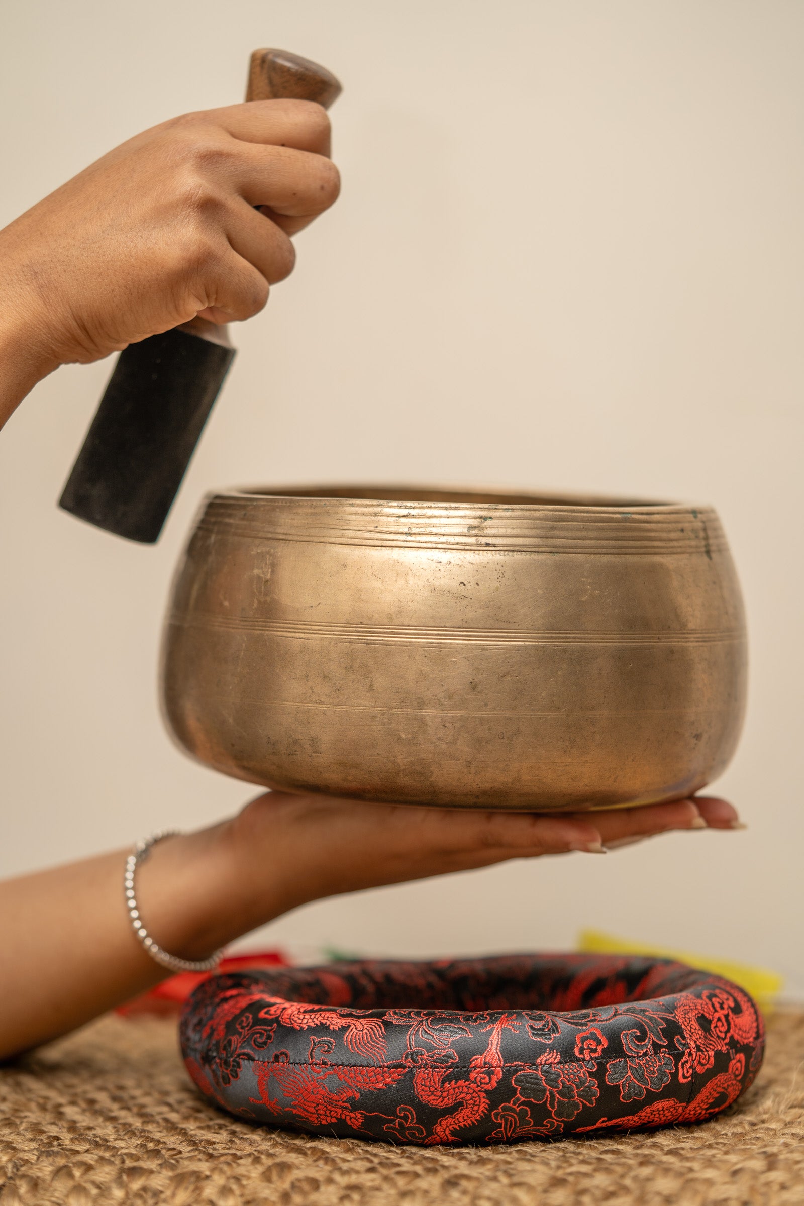 Mani Singing Bowl - Antique Tibetan Bowl