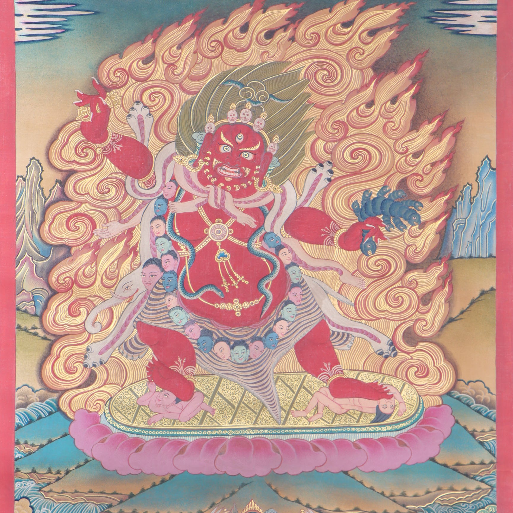 Mahakala Thangka for safeguarding and purifying power,