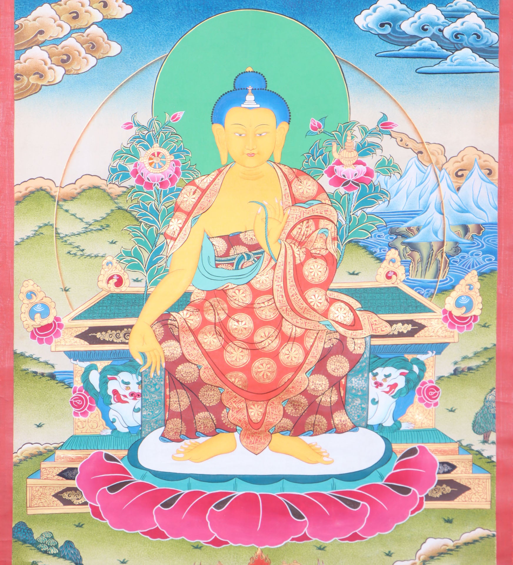 Maitreya Buddha Thangka for prayer and meditation.