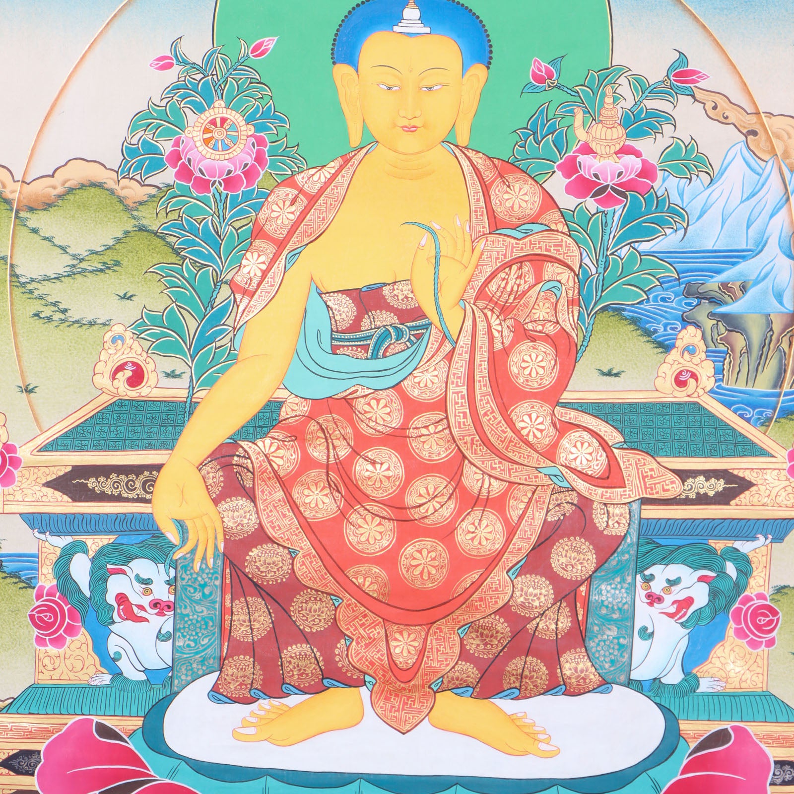 Maitreya Buddha Thangka for prayer and meditation.