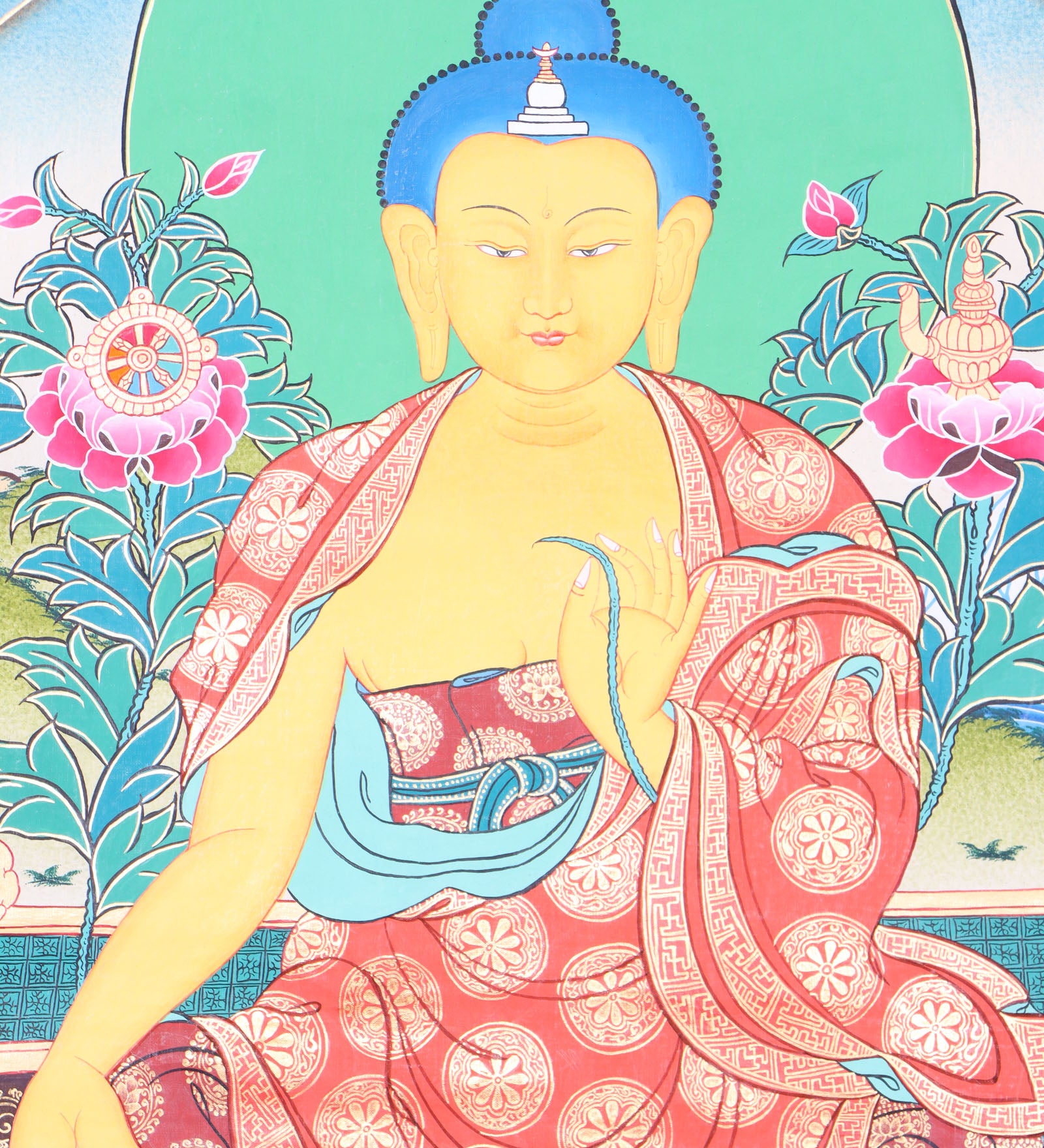 Maitreya Buddha Thangka for prayer and meditation.