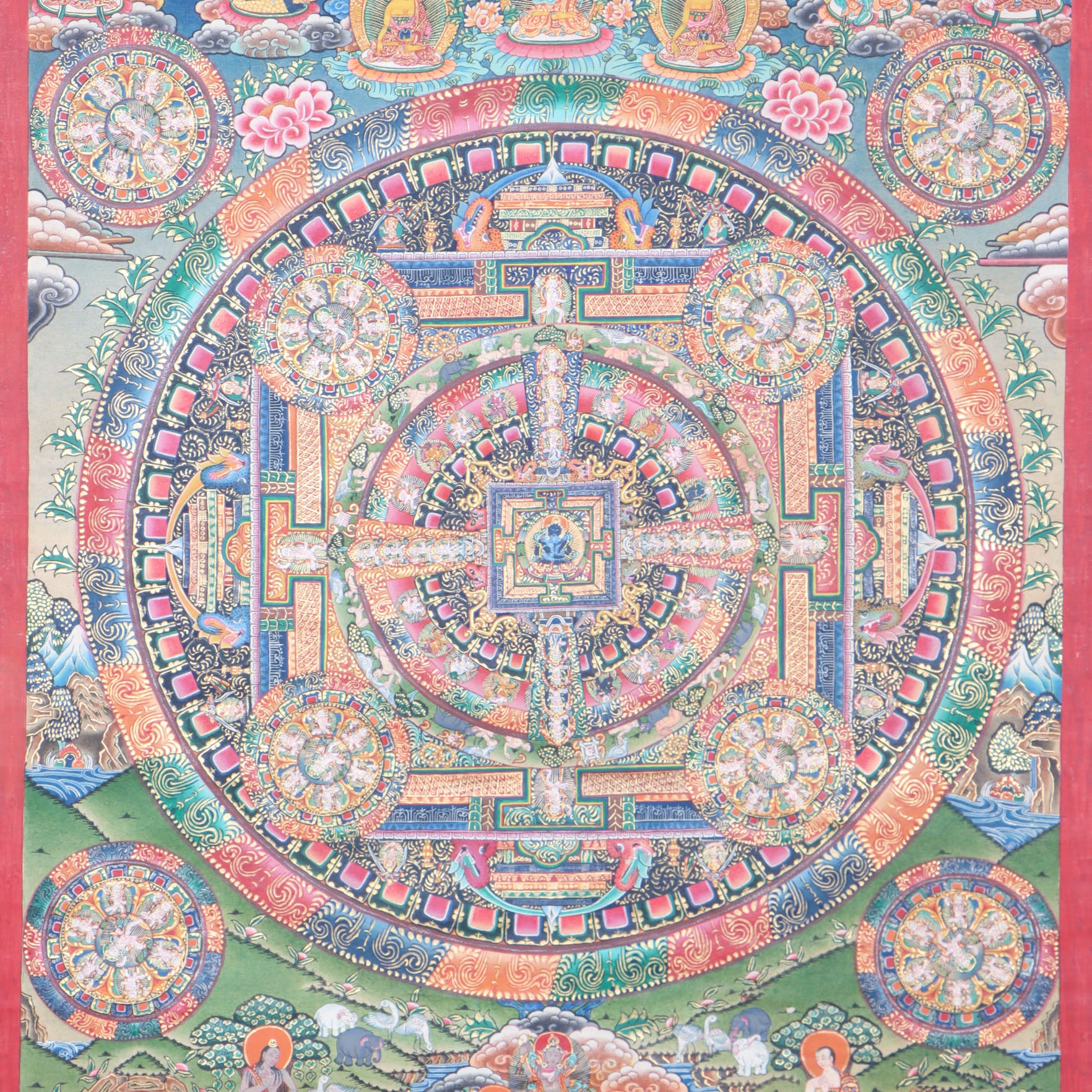  Vajradhara Mandala Thangka assists with meditation, contemplation, and the pursuit of wisdom and compassion. 