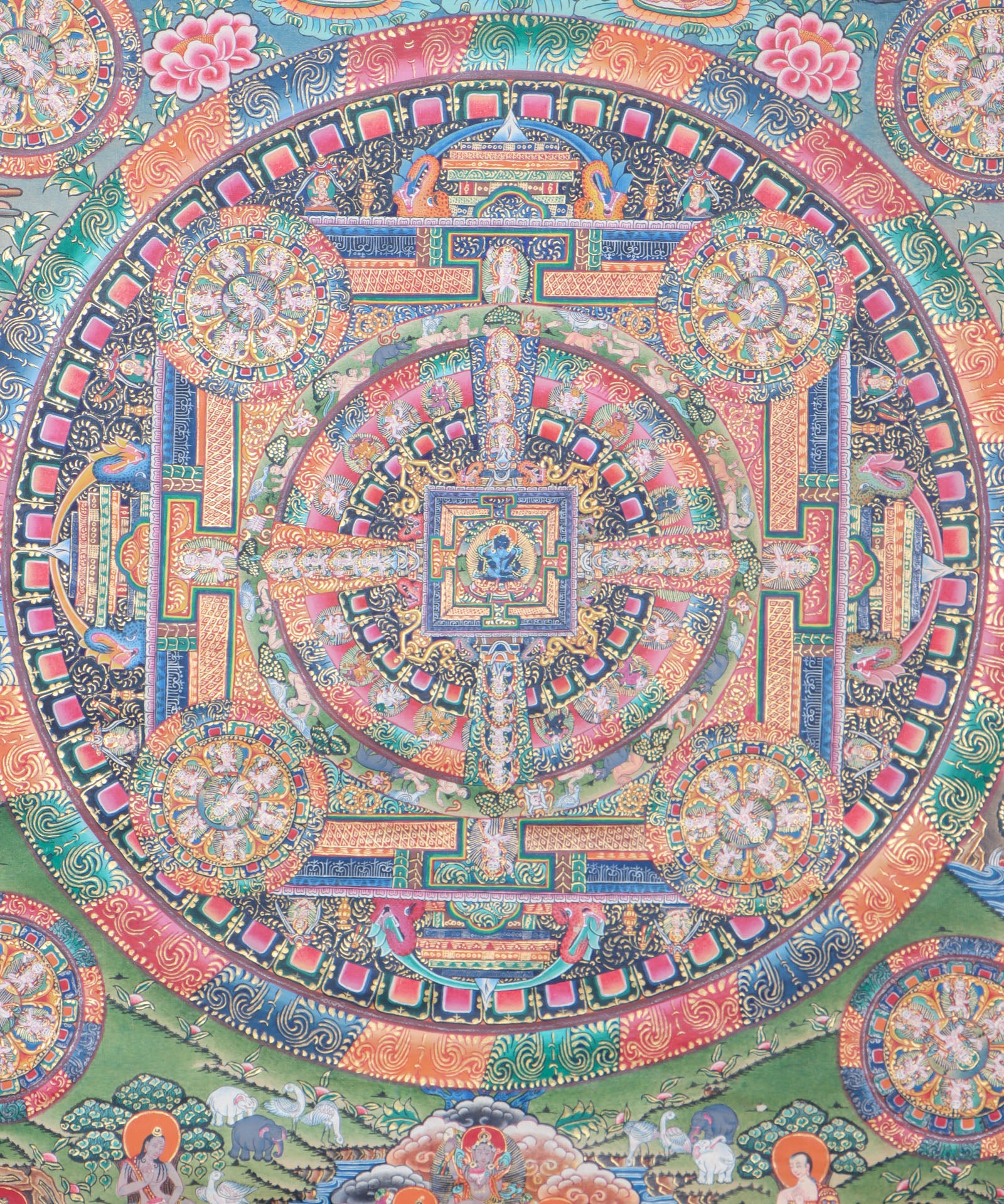  Vajradhara Mandala Thangka assists with meditation, contemplation, and the pursuit of wisdom and compassion. 