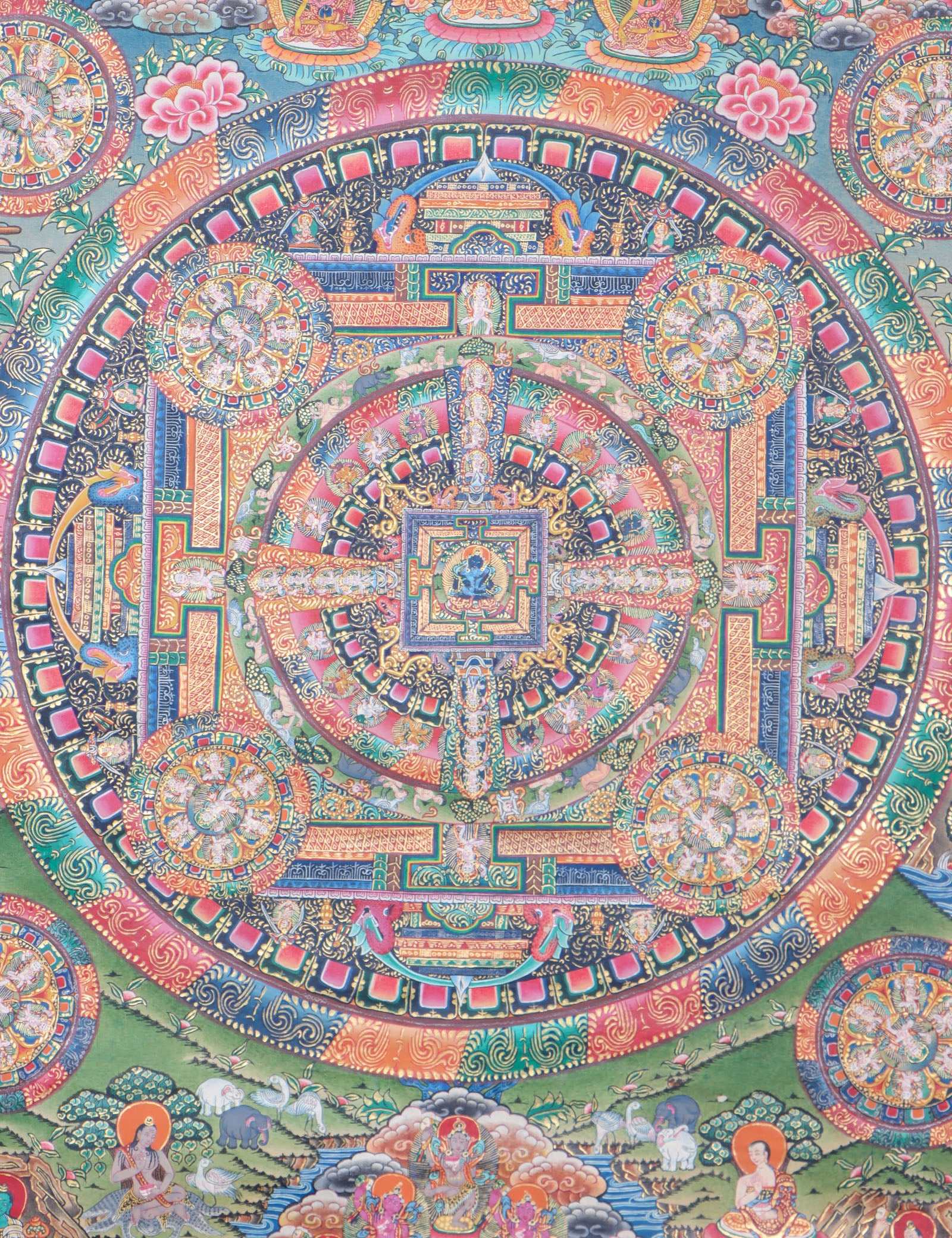  Vajradhara Mandala Thangka assists with meditation, contemplation, and the pursuit of wisdom and compassion. 