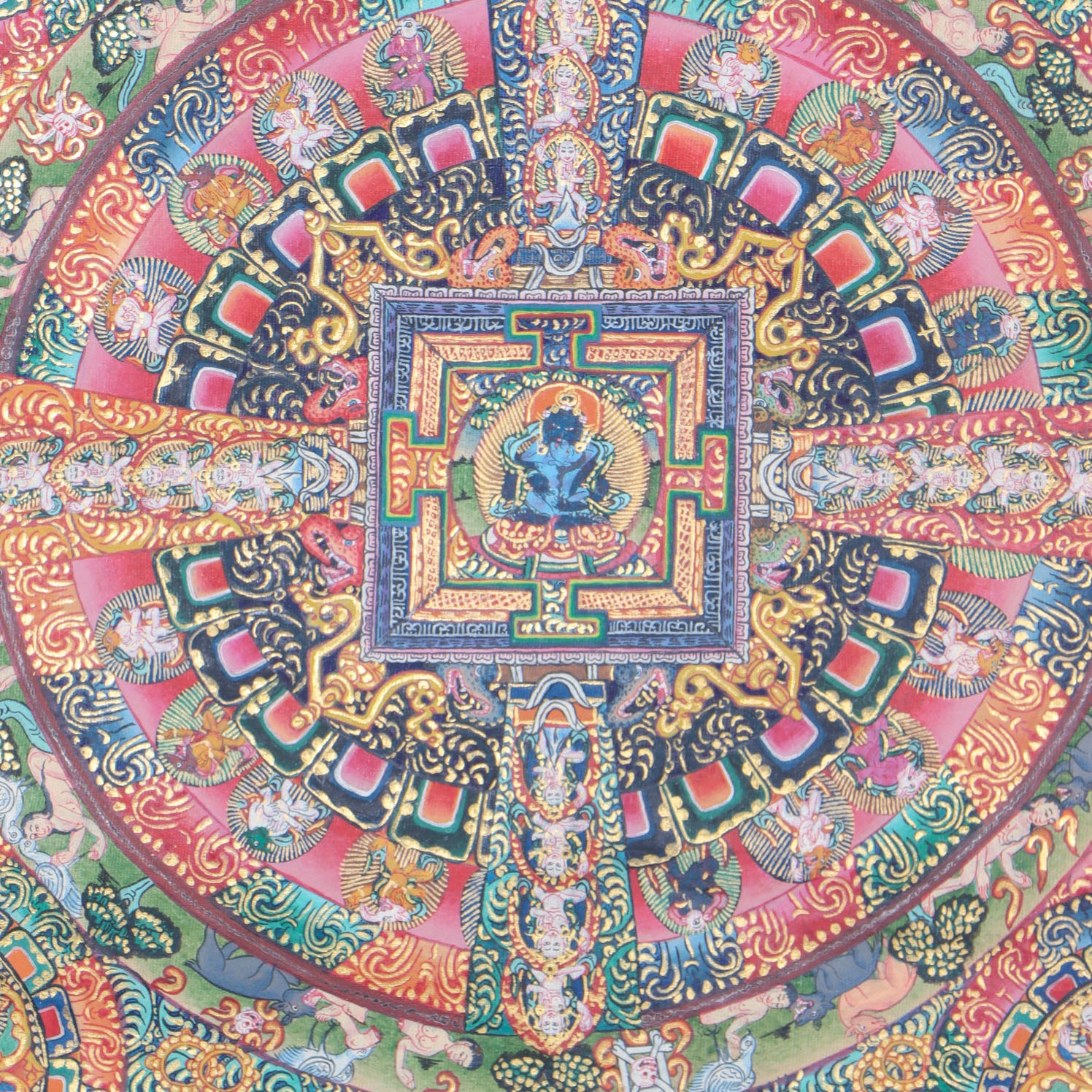  Vajradhara Mandala Thangka assists with meditation, contemplation, and the pursuit of wisdom and compassion. 