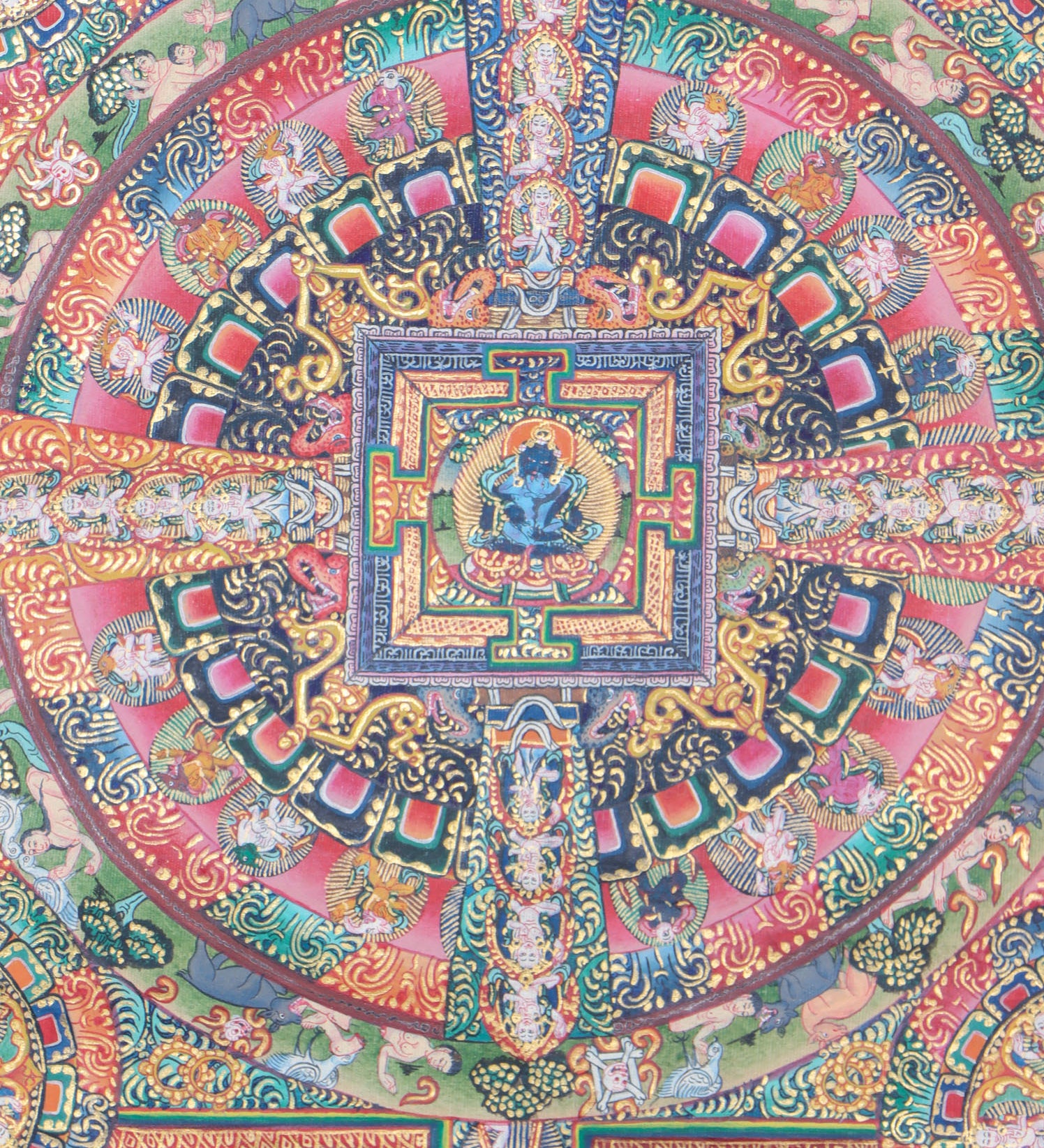  Vajradhara Mandala Thangka assists with meditation, contemplation, and the pursuit of wisdom and compassion. 