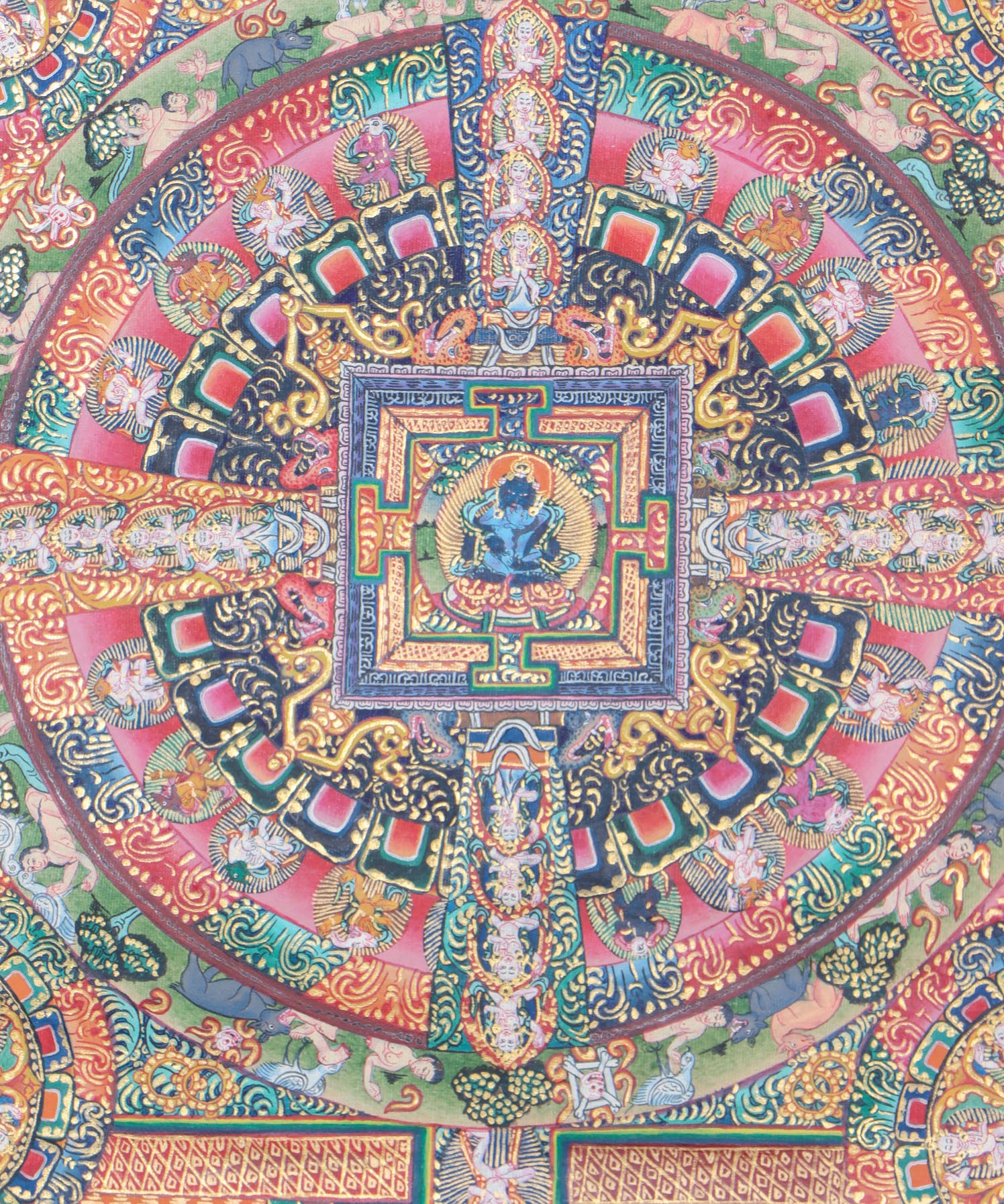  Vajradhara Mandala Thangka assists with meditation, contemplation, and the pursuit of wisdom and compassion. 