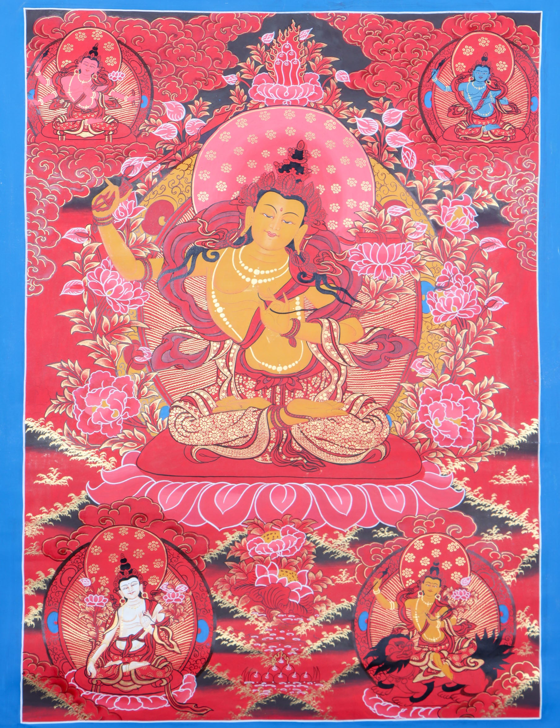 Manjushree Thangka  is a powerful and meaningful artwork for any spiritual practitioner.