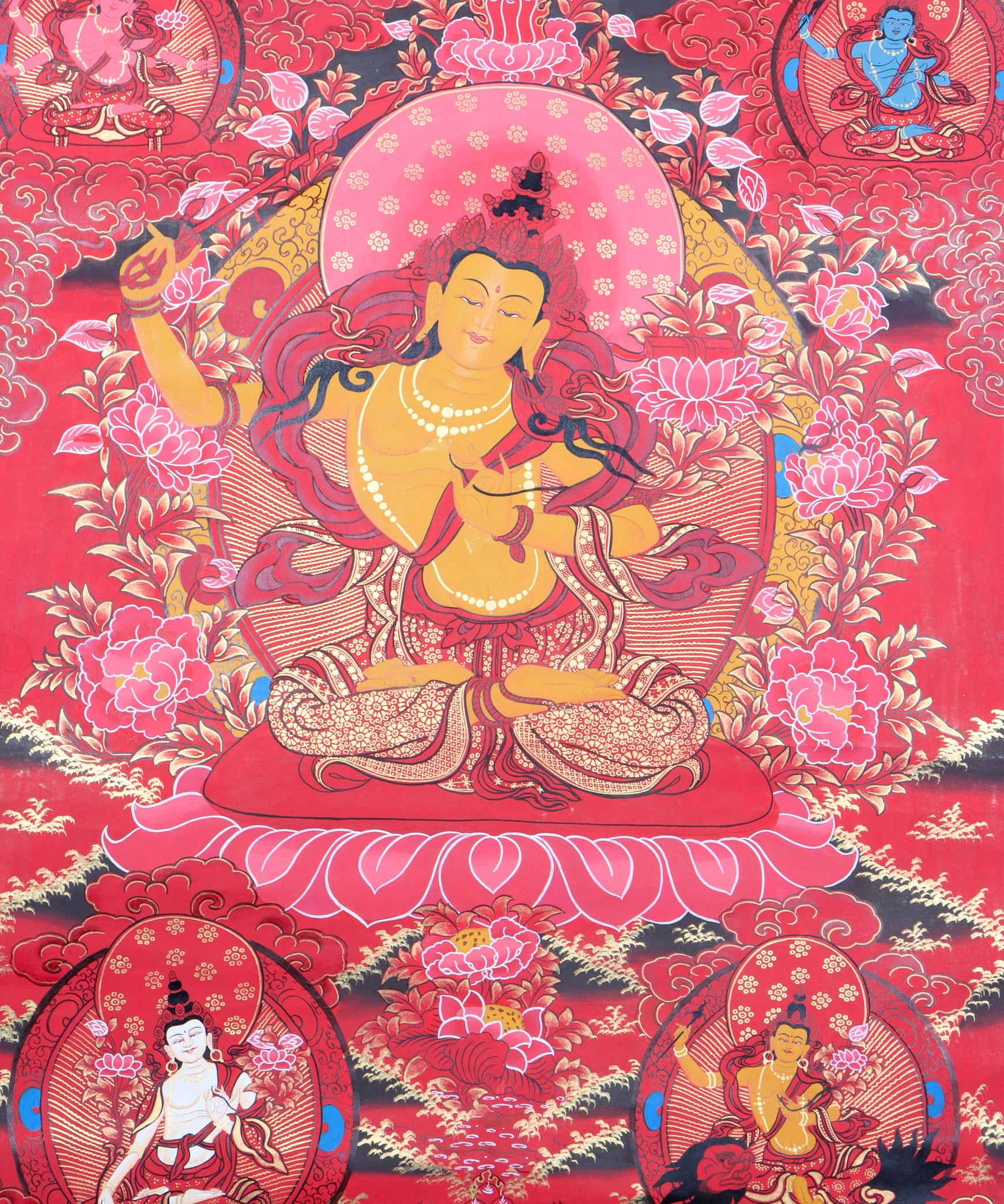 Manjushree Thangka is a powerful and meaningful artwork for any spiritual practitioner.