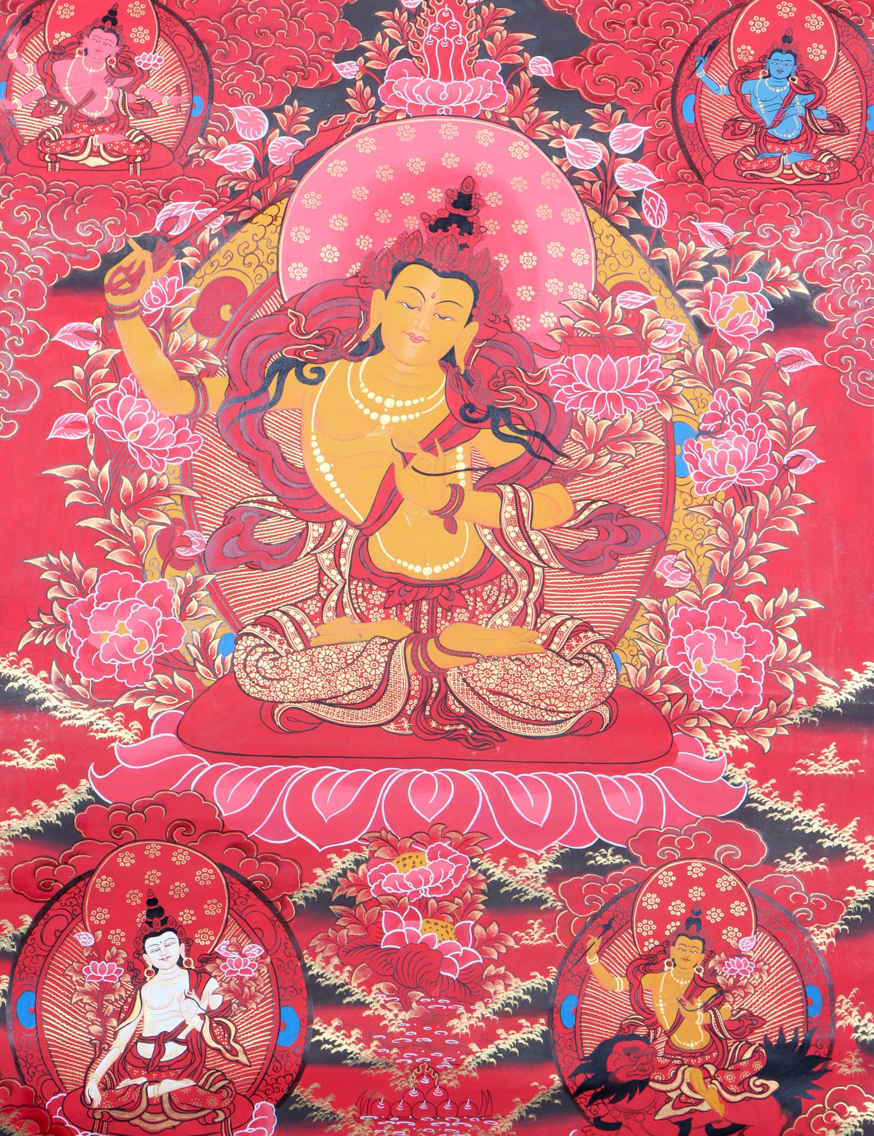 Manjushree Thangka is a powerful and meaningful artwork for any spiritual practitioner.