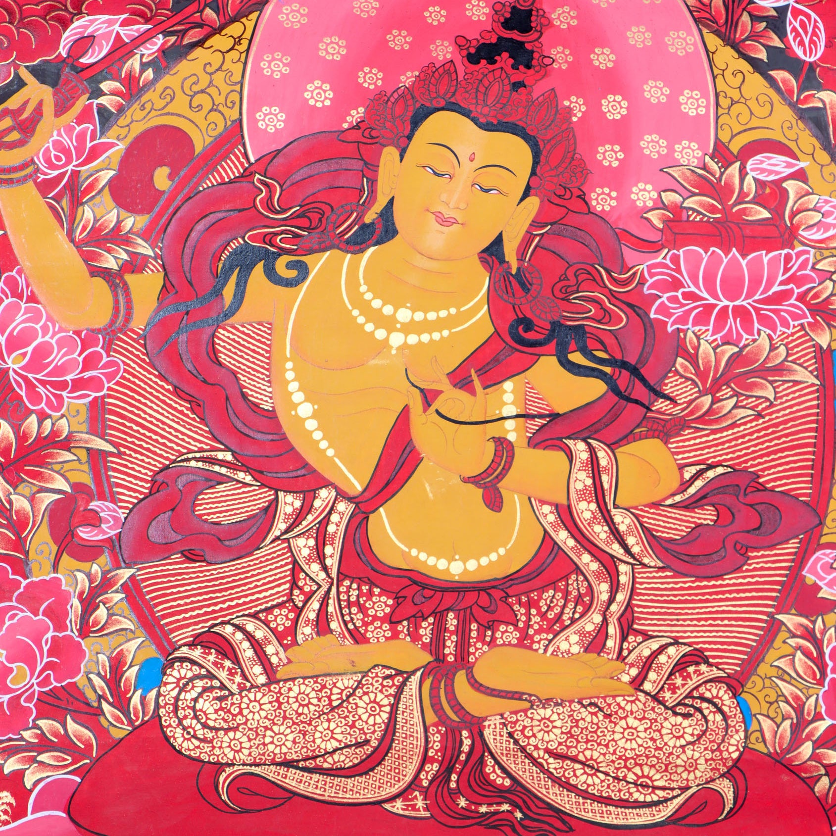 Manjushree Thangka is a powerful and meaningful artwork for any spiritual practitioner.