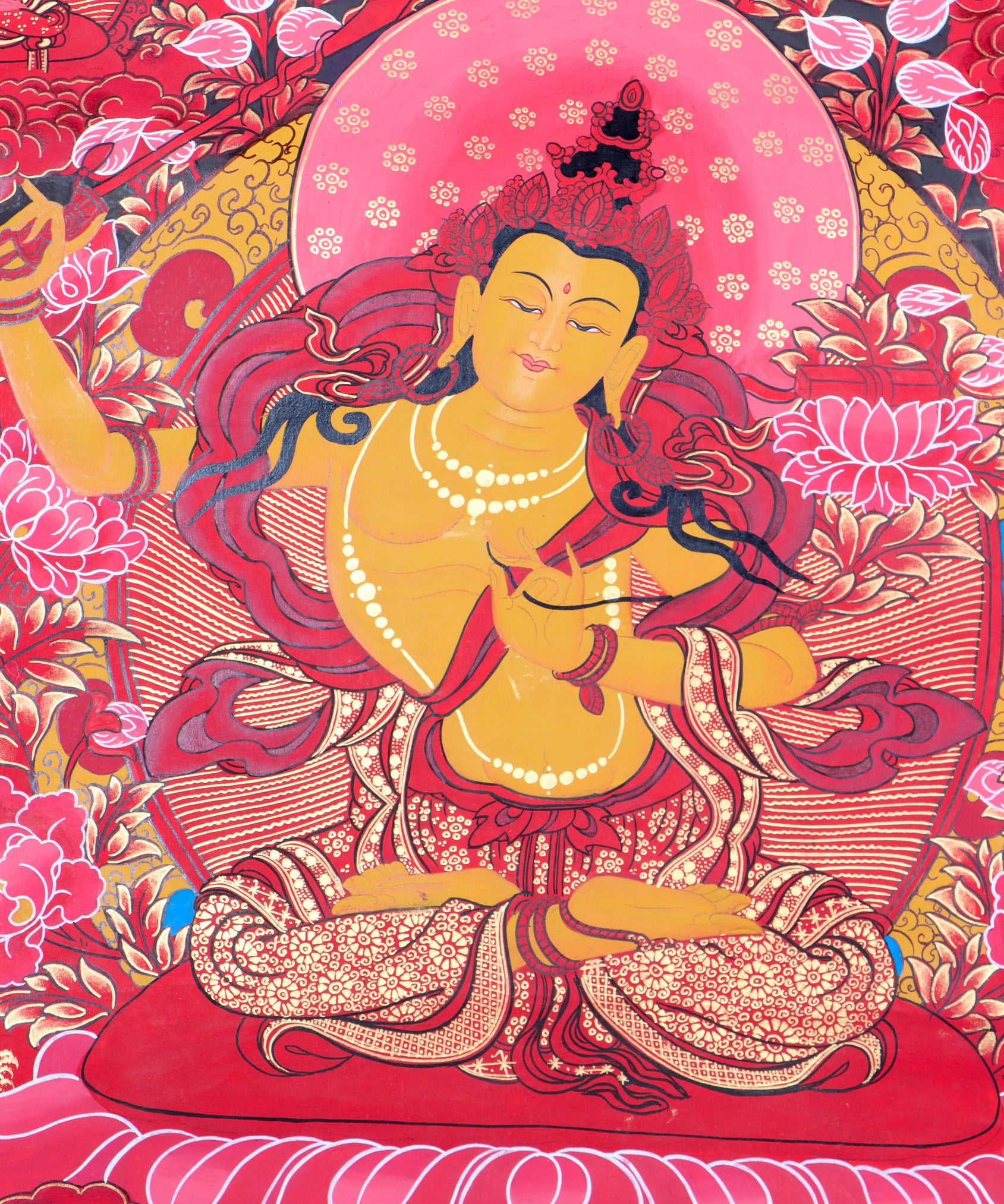 Manjushree Thangka is a powerful and meaningful artwork for any spiritual practitioner.