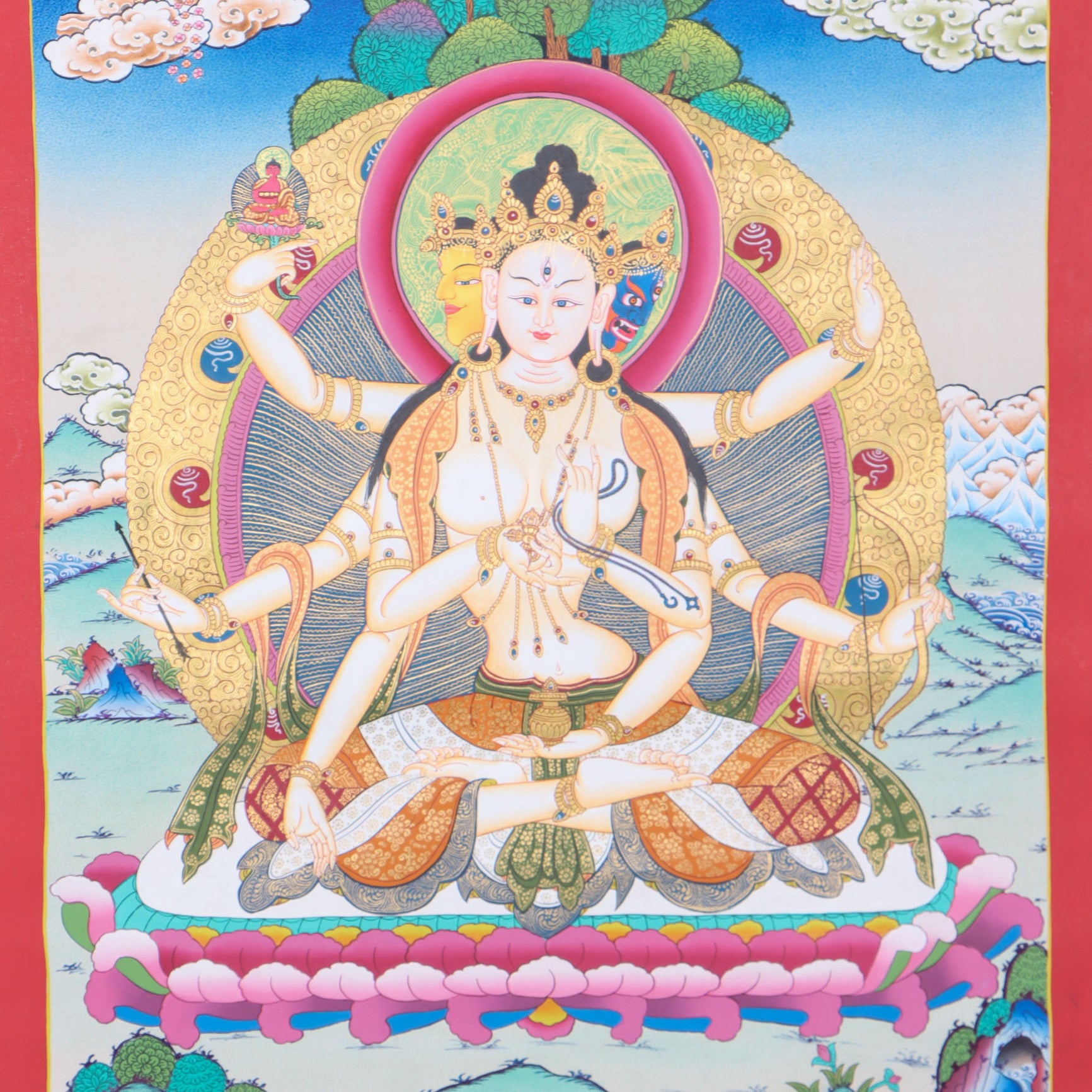 Namgyalma Thangka Painting for peace and enlightenment.