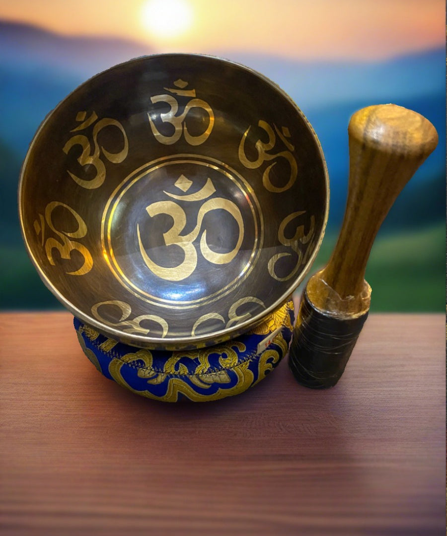 Om Singing Bowl - Tibetan Handmade Bowl