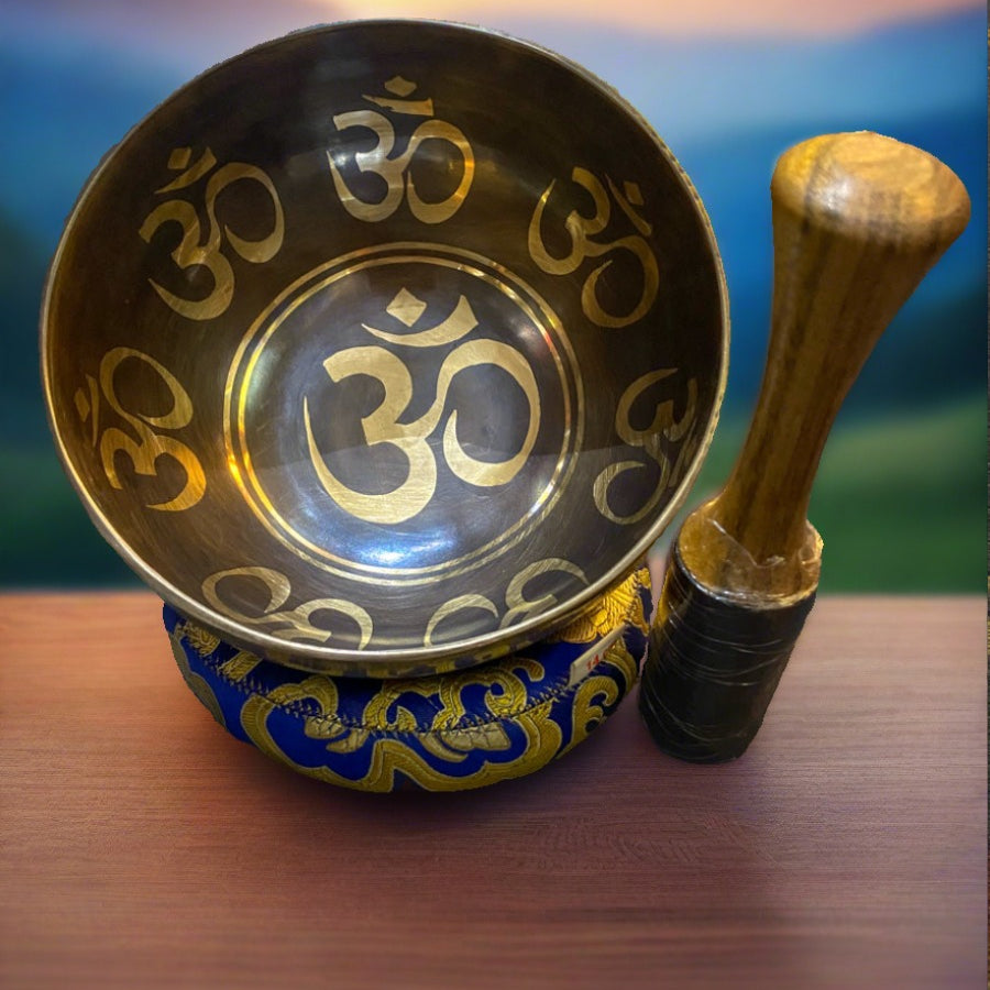 Om Singing Bowl - Tibetan Handmade Bowl