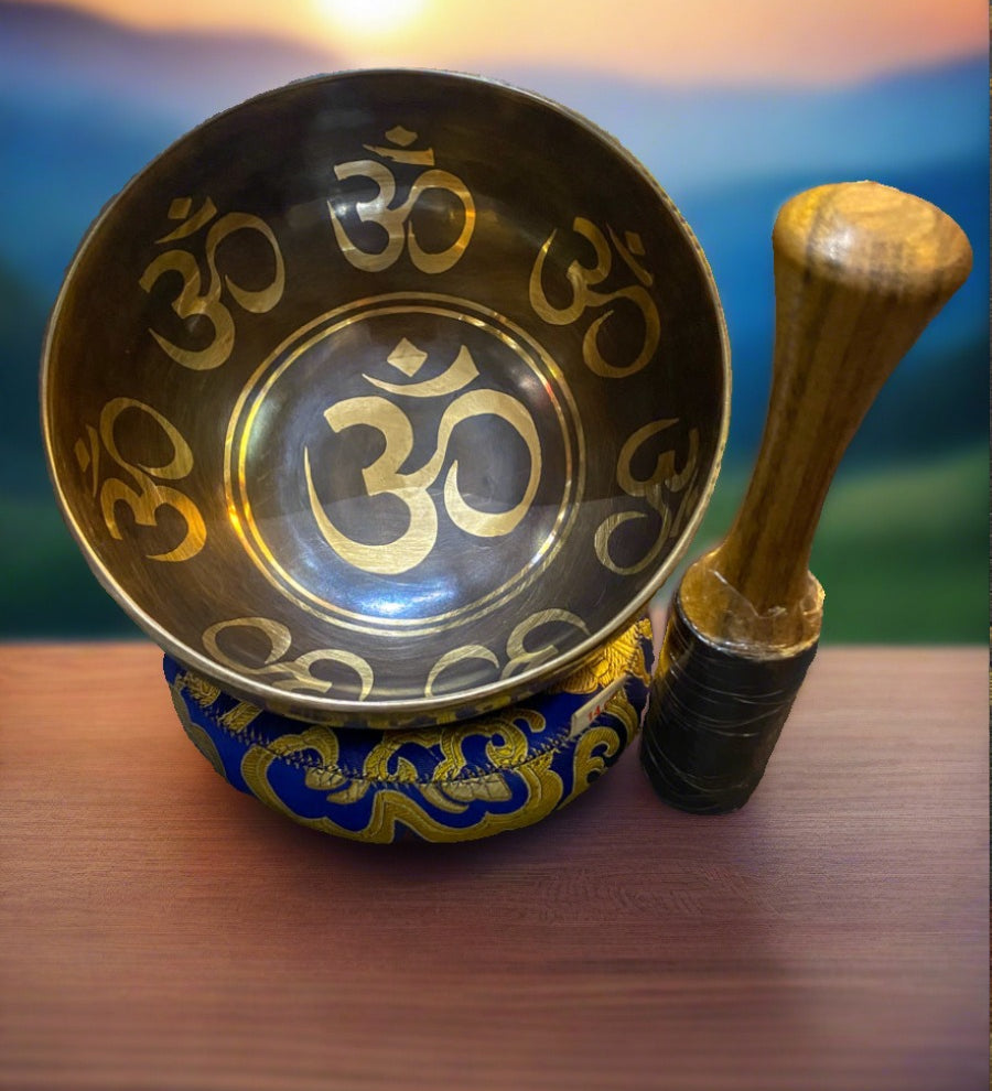 Om Singing Bowl - Tibetan Handmade Bowl