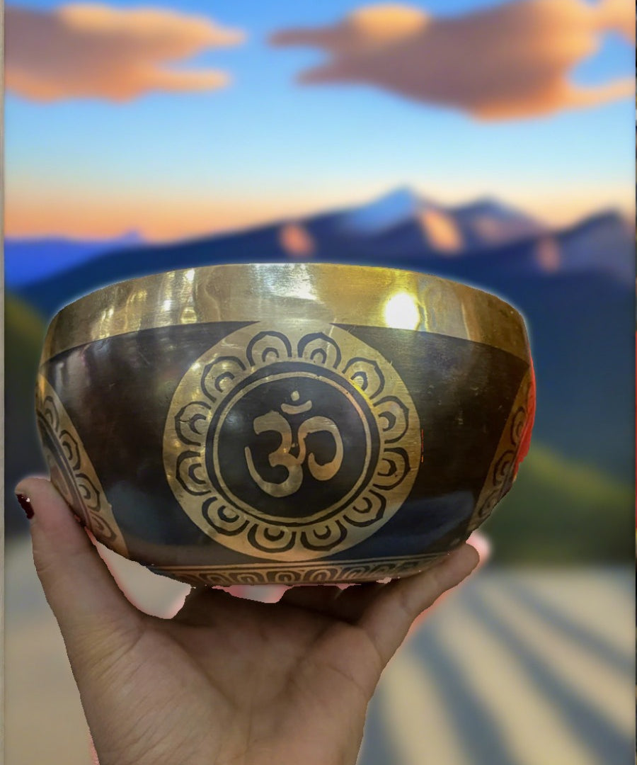 Om Singing Bowl - Tibetan Handmade Bowl