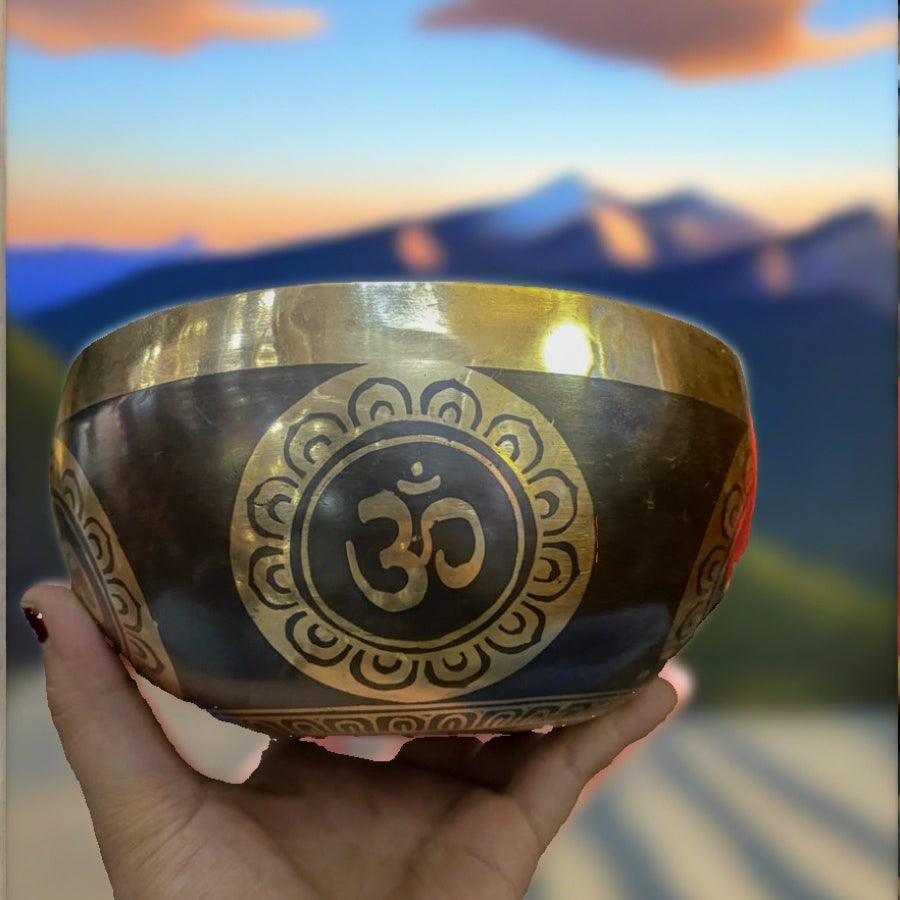 Om Singing Bowl - Tibetan Handmade Bowl