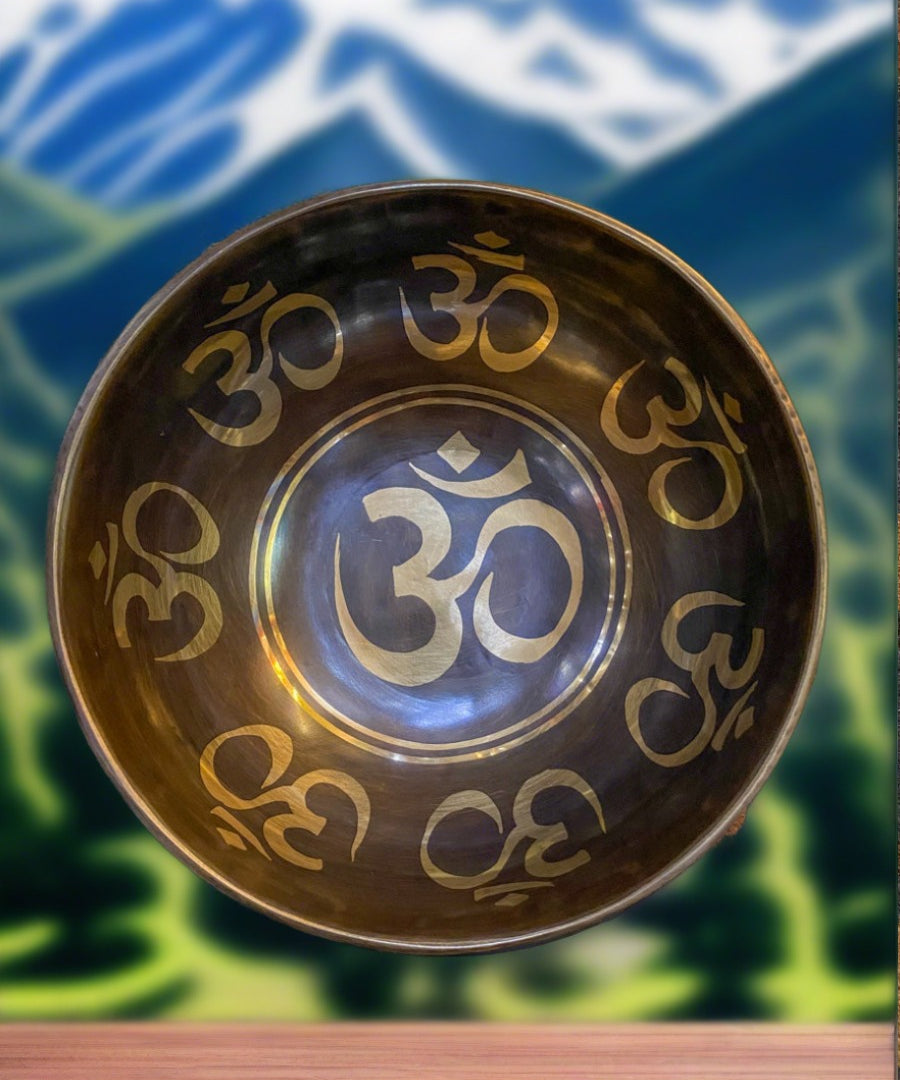 Om Singing Bowl - Tibetan Handmade Bowl