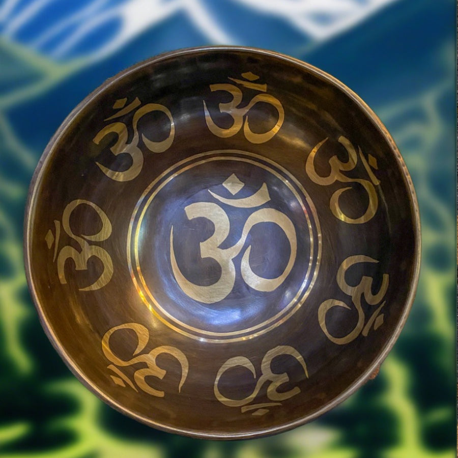 Om Singing Bowl - Tibetan Handmade Bowl