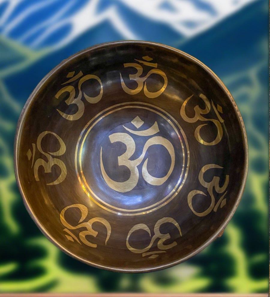 Om Singing Bowl - Tibetan Handmade Bowl