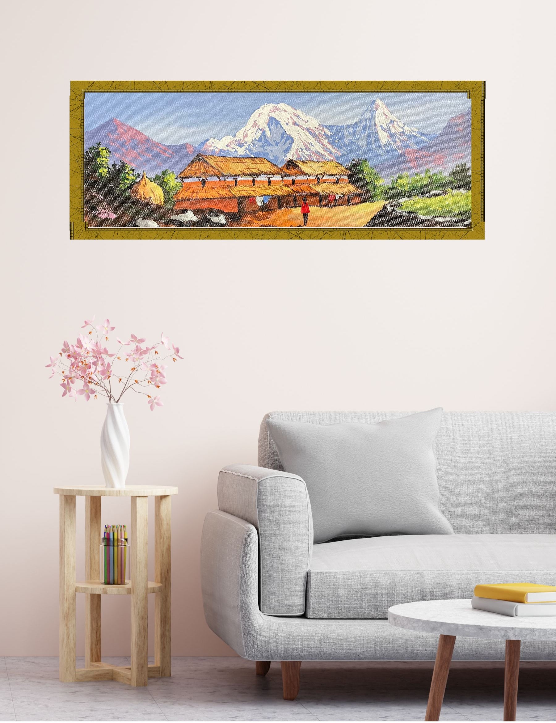 Oil Painting of Mount Machapuchre