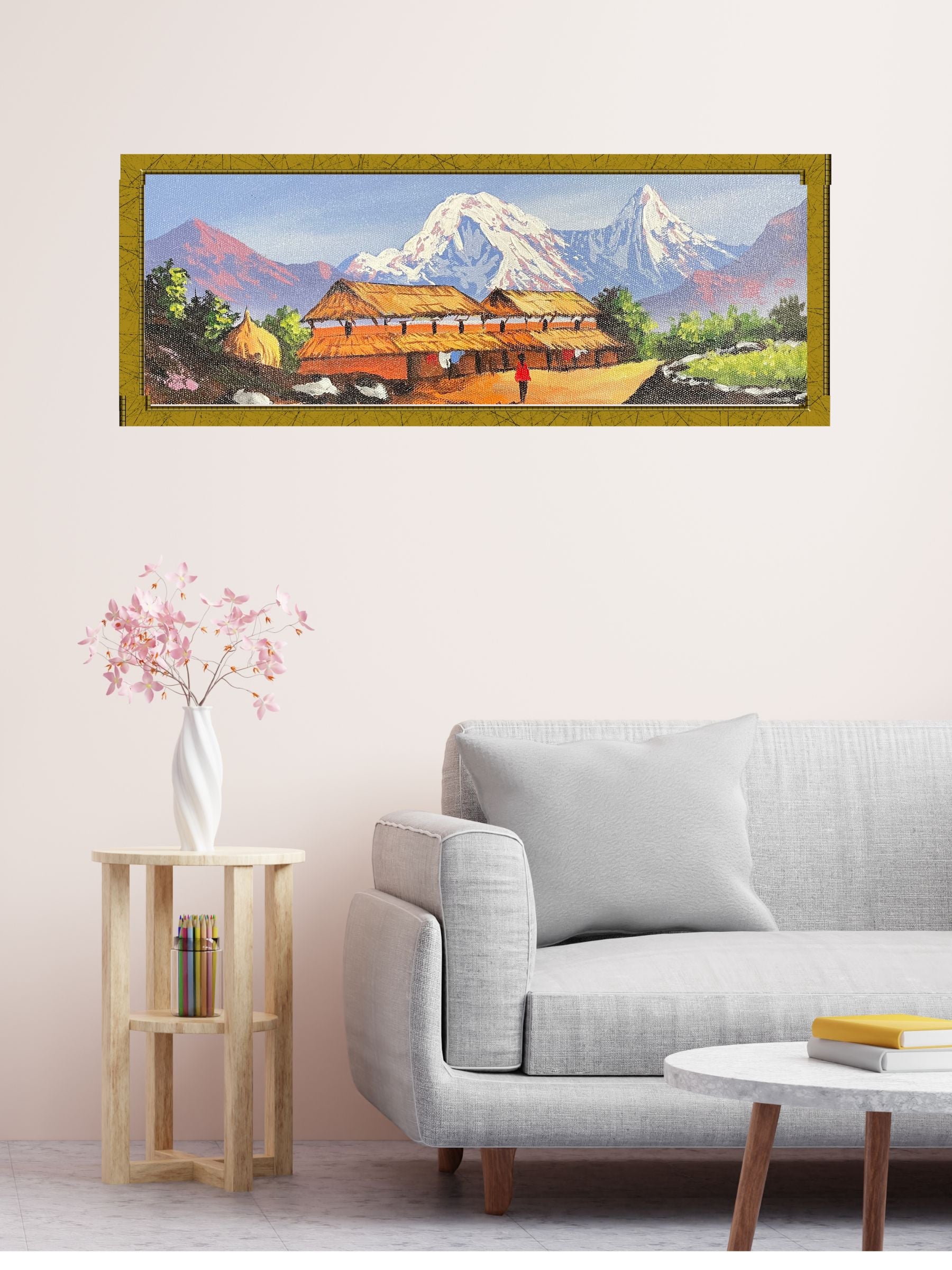 Oil Painting of Mount Machapuchre