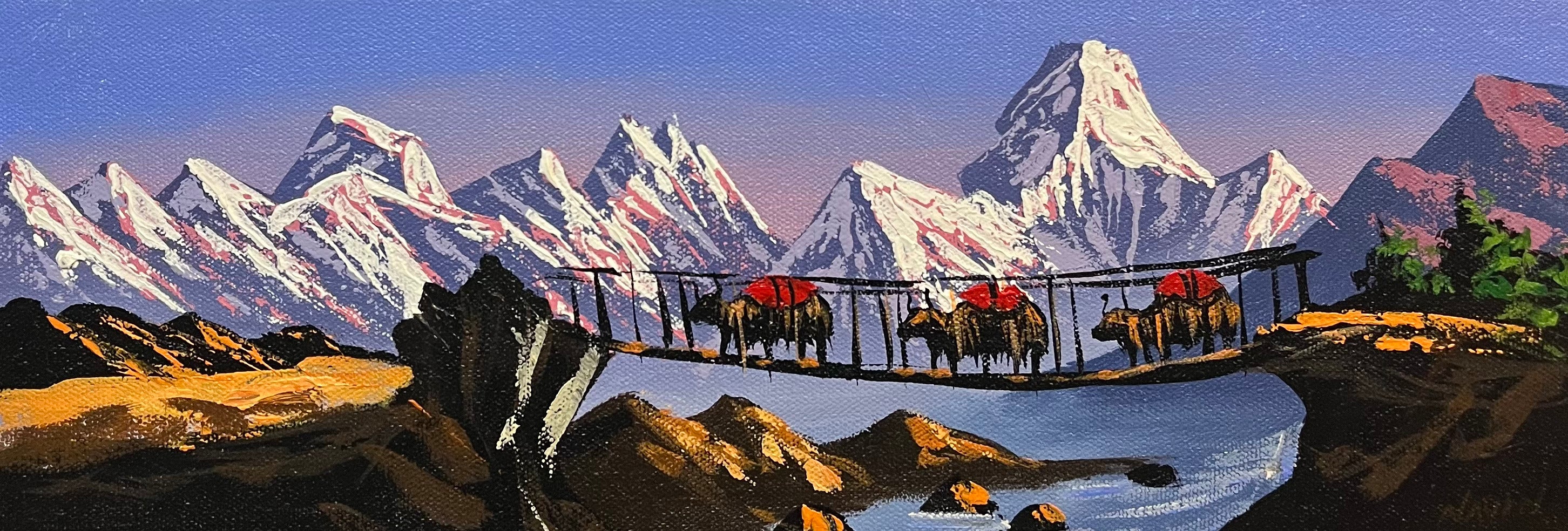 Ama Dablam & Everest Oil Painting