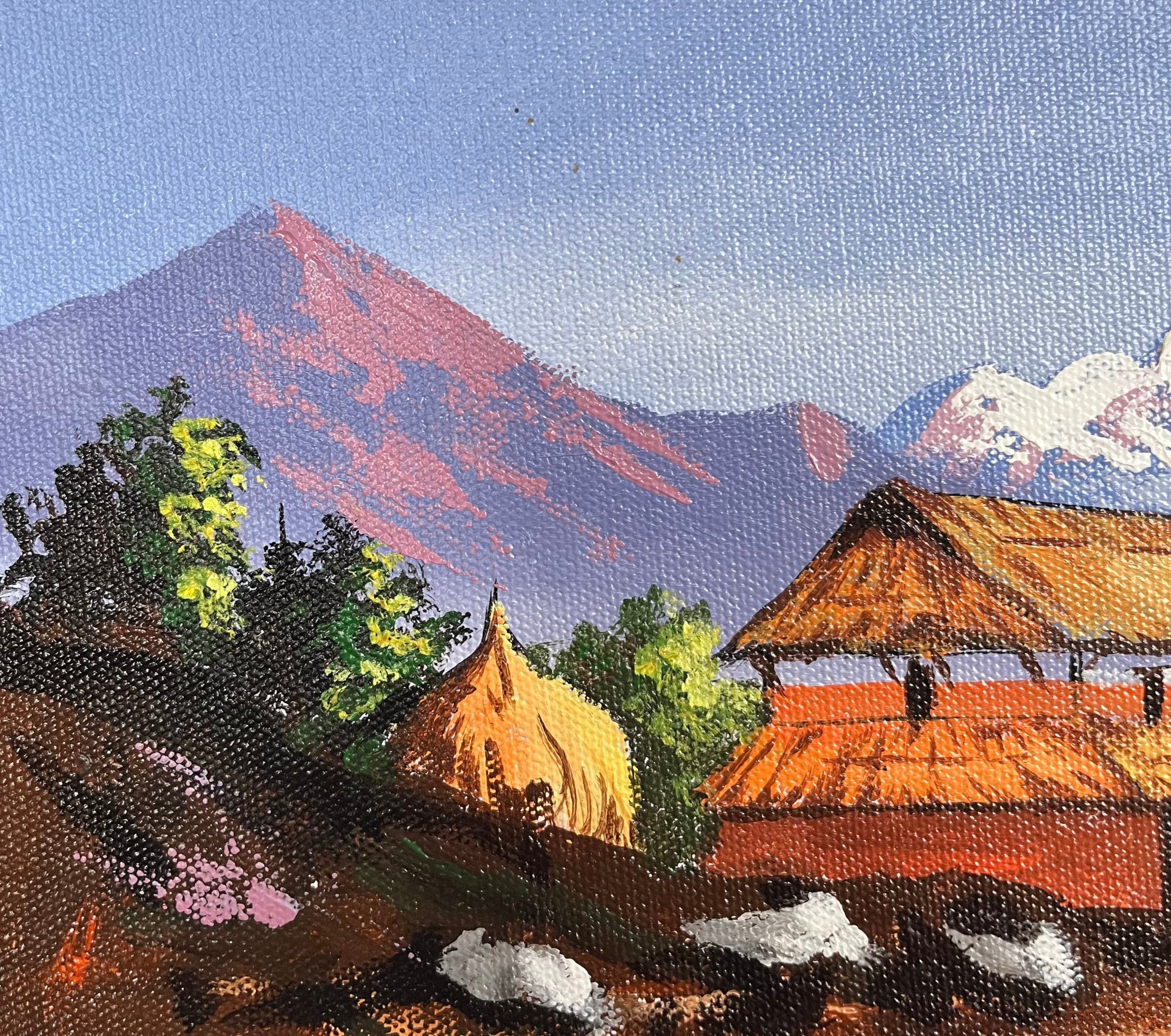 Oil Painting of Mount Machapuchre