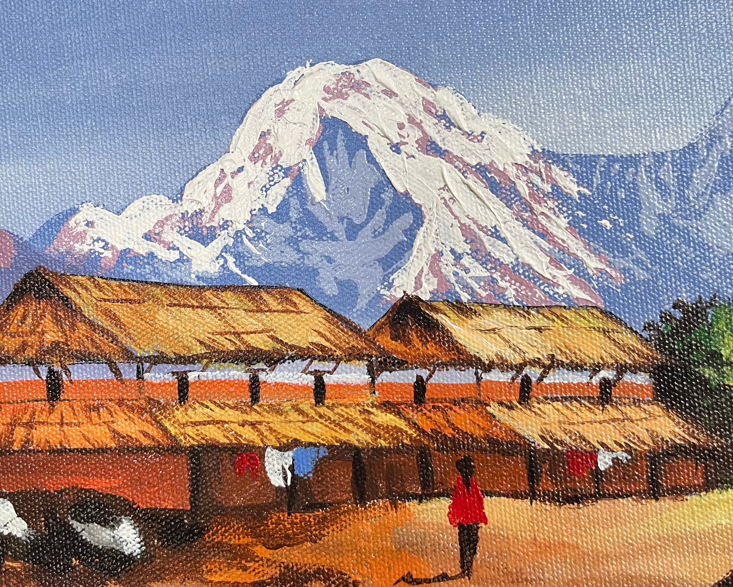 Oil Painting of Mount Machapuchre