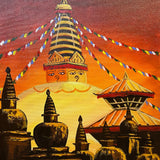 Swayambhunath Stupa OIl Painting