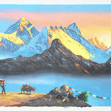 Mount Everest Oil Painting for wall decor.