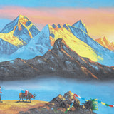 Mount Everest Oil Painting for wall decor.