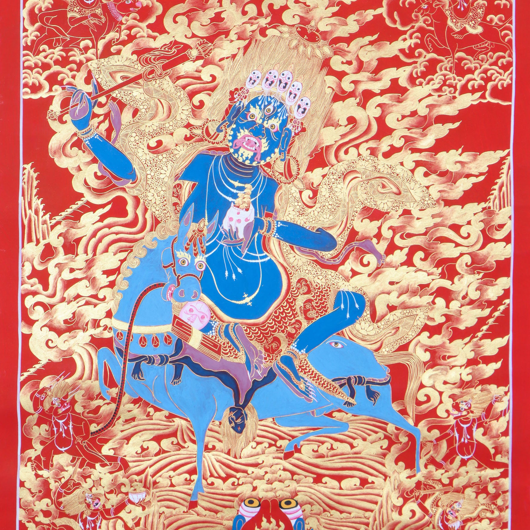 Palden Lhamo Thangka Painting for spirituality.