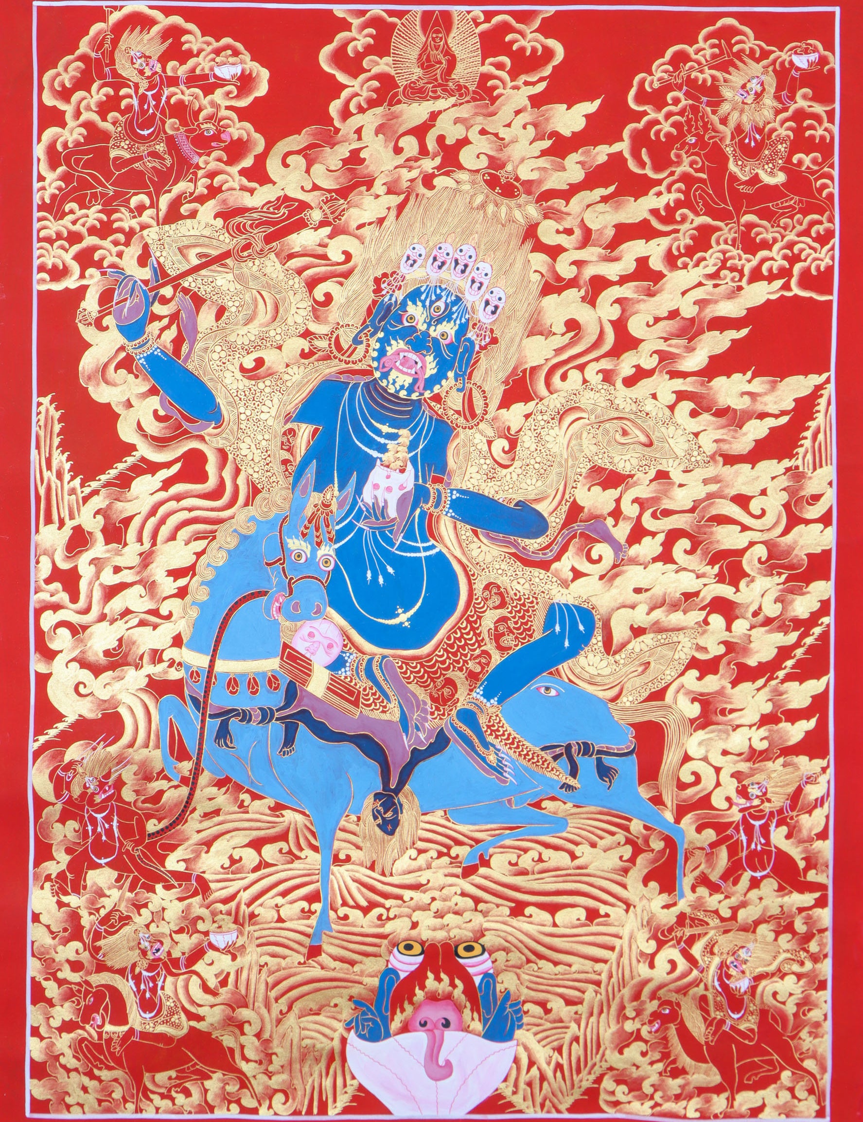 Palden Lhamo Thangka Painting for spirituality.