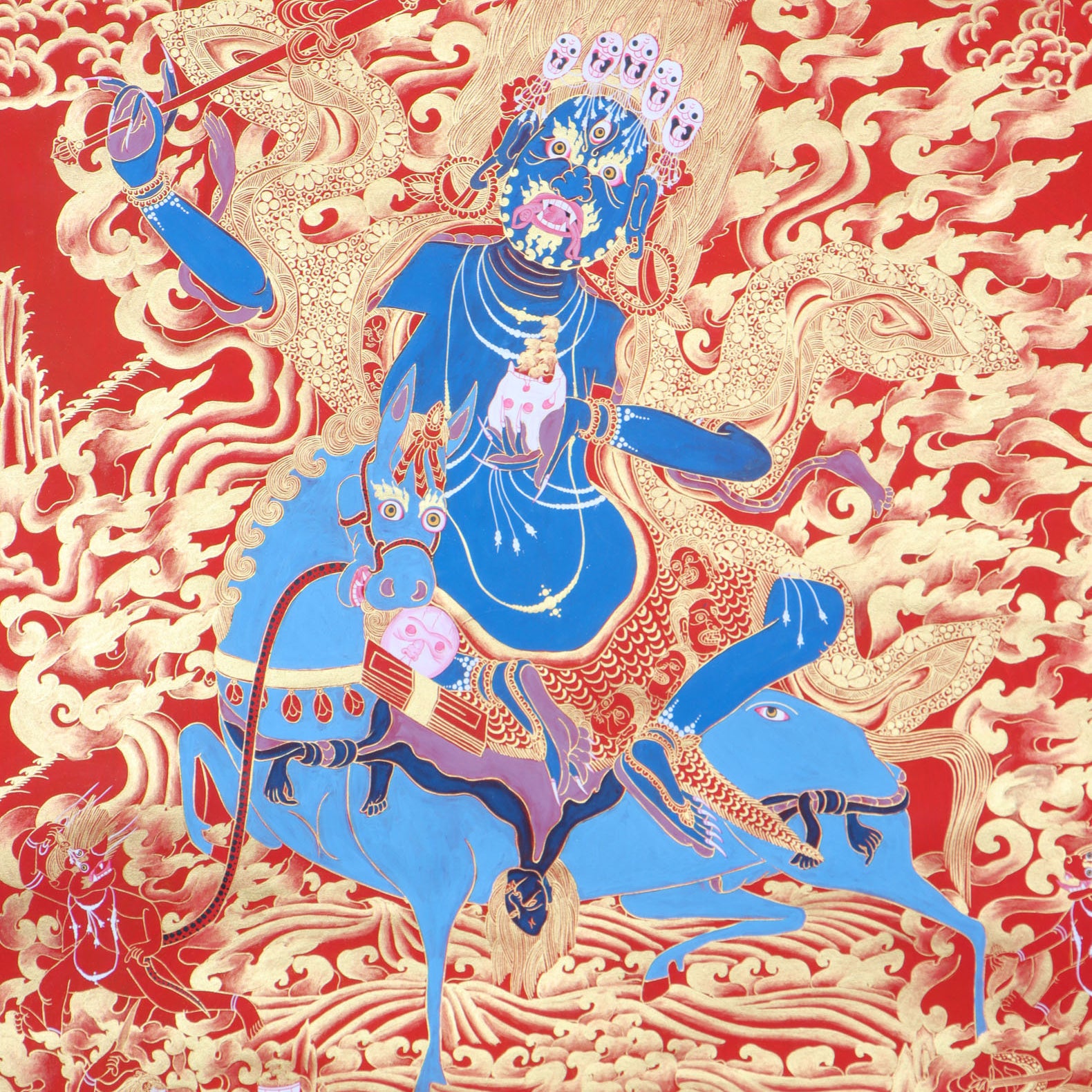 Palden Lhamo Thangka Painting for spirituality.