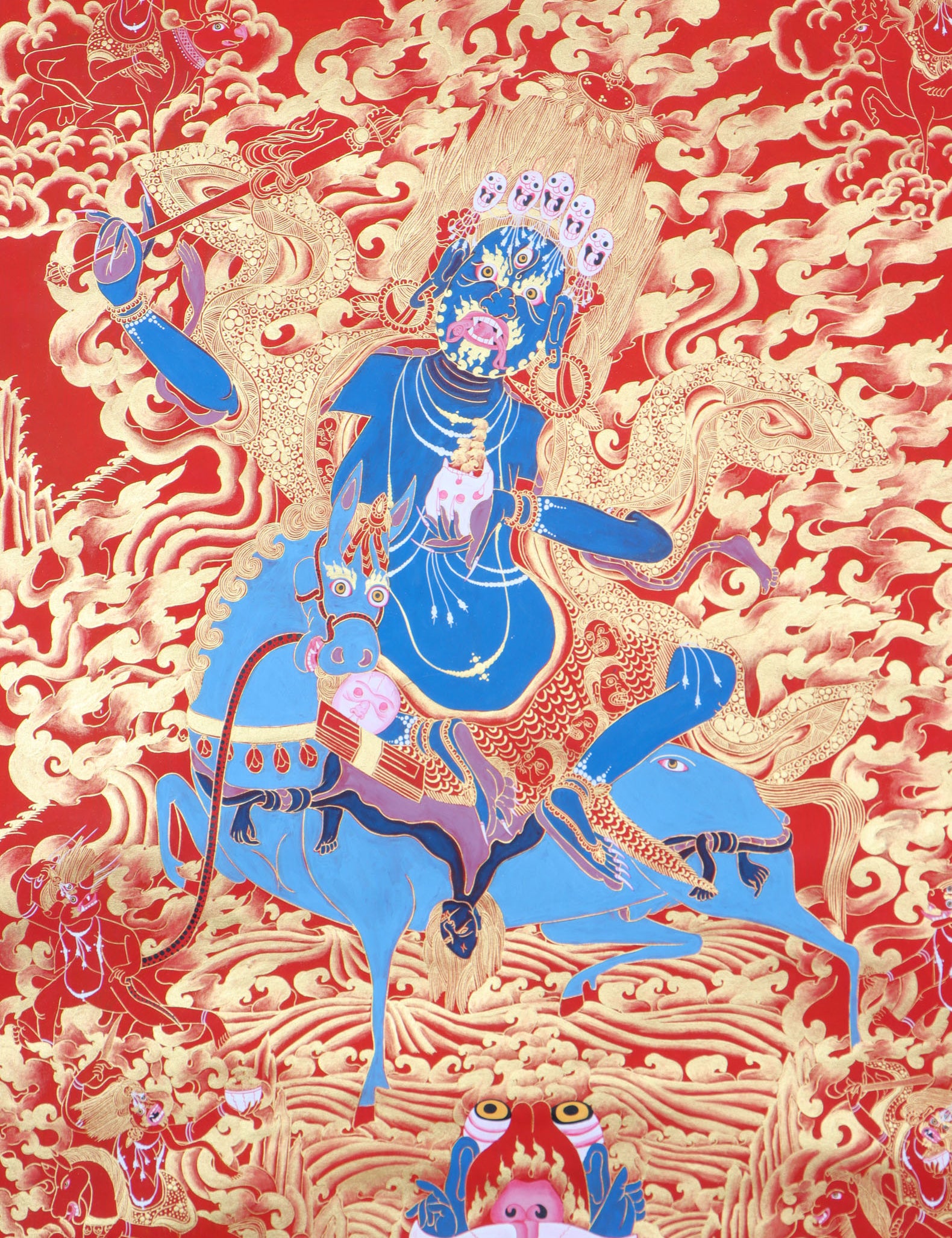 Palden Lhamo Thangka Painting for spirituality.