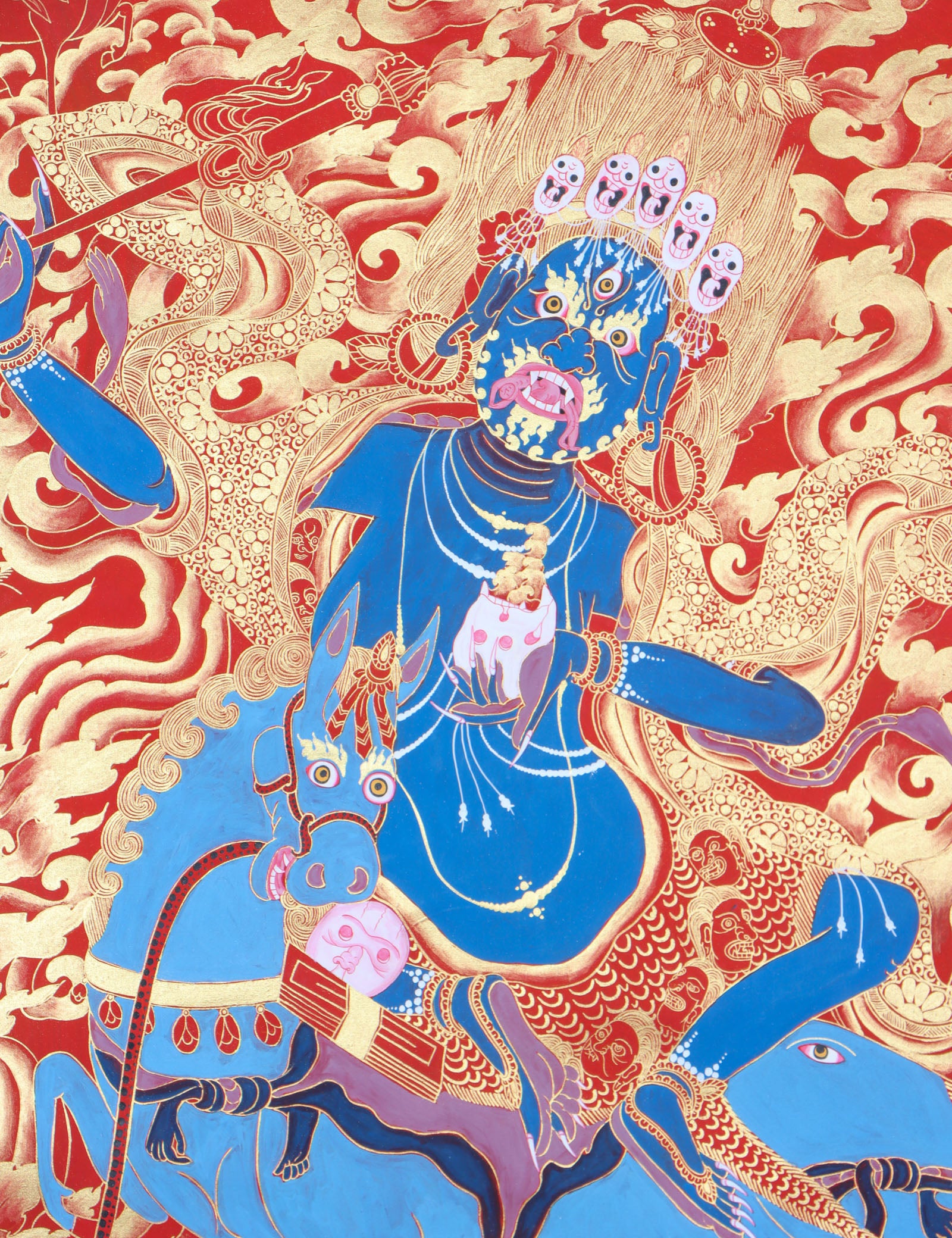 Palden Lhamo Thangka Painting for spirituality.