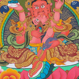 Pancha Kuber Thangka Painting for wealth and preposperity.