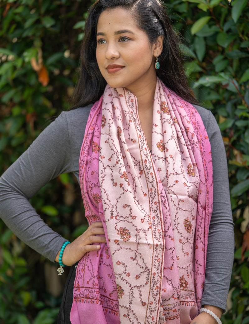 Embroidery Pashmina Shawl - Handwoven shawl