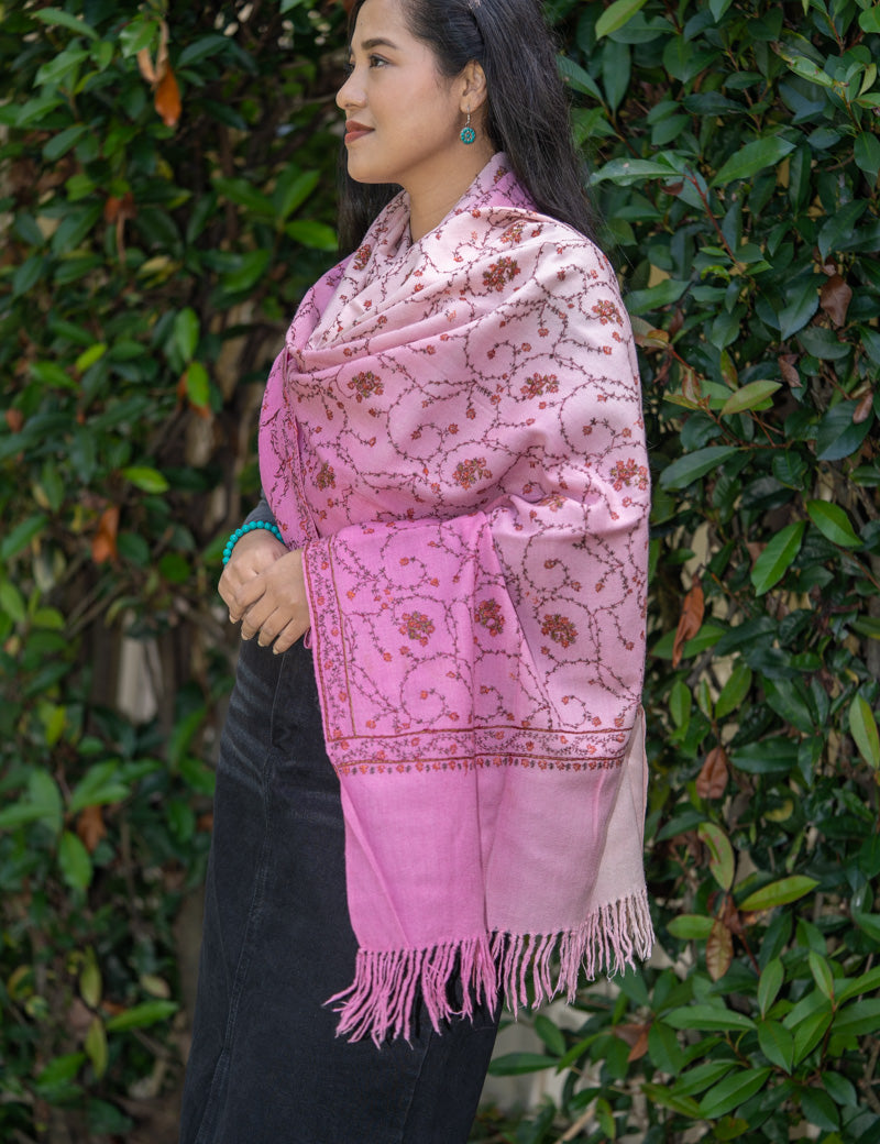 Embroidery Pashmina Shawl - Handwoven shawl