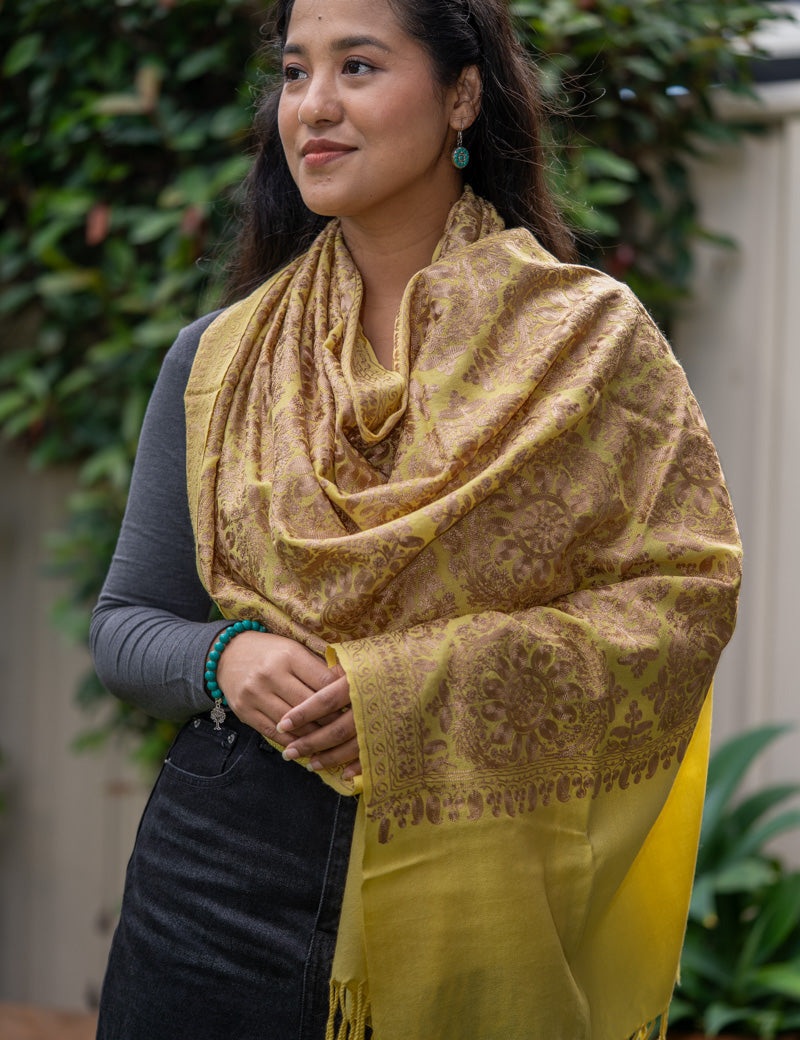 Embroidered Pashmina Shawl - Himalayas Shop