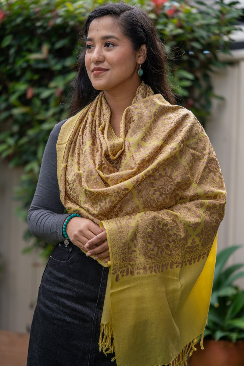 Embroidered Pashmina Shawl - Himalayas Shop