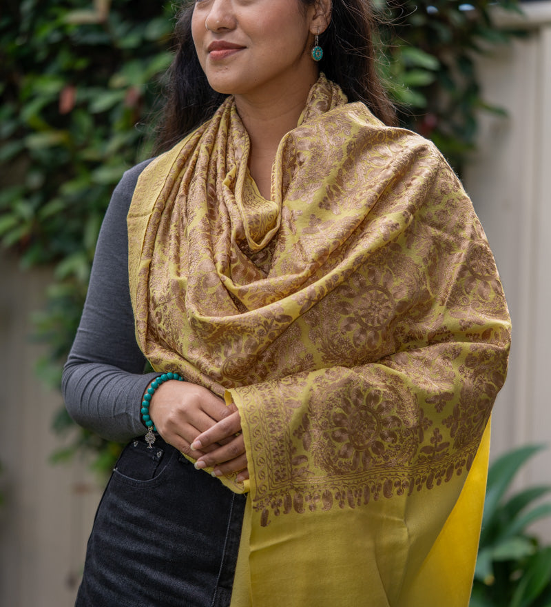 Embroidered Pashmina Shawl - Himalayas Shop